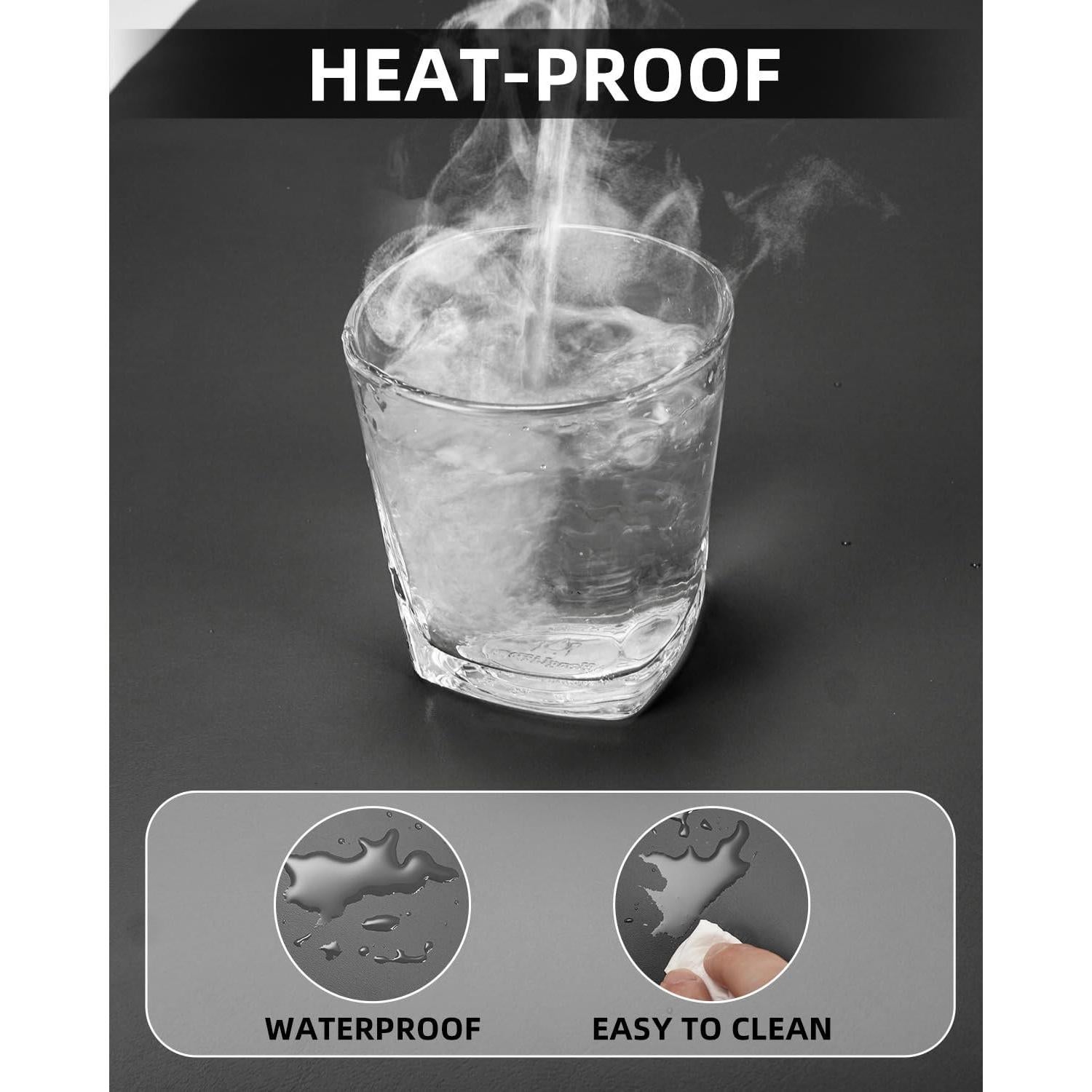 Alfombrilla de Escritorio Cebowa 101.6x43.2cm Cuero PU Antideslizante