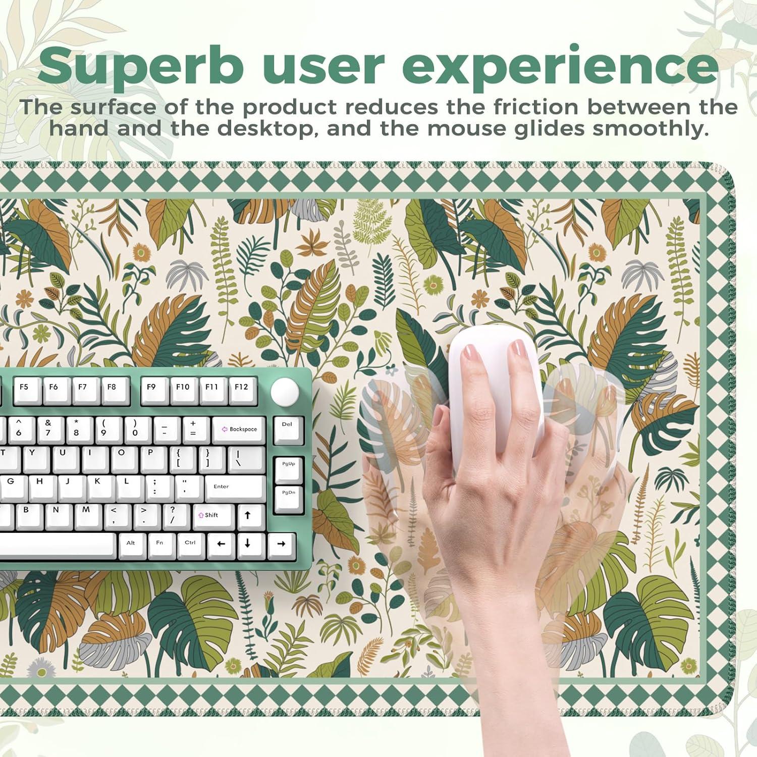 Alfombrilla de Escritorio Grande iCasso Verde 90x40 cm Antideslizante