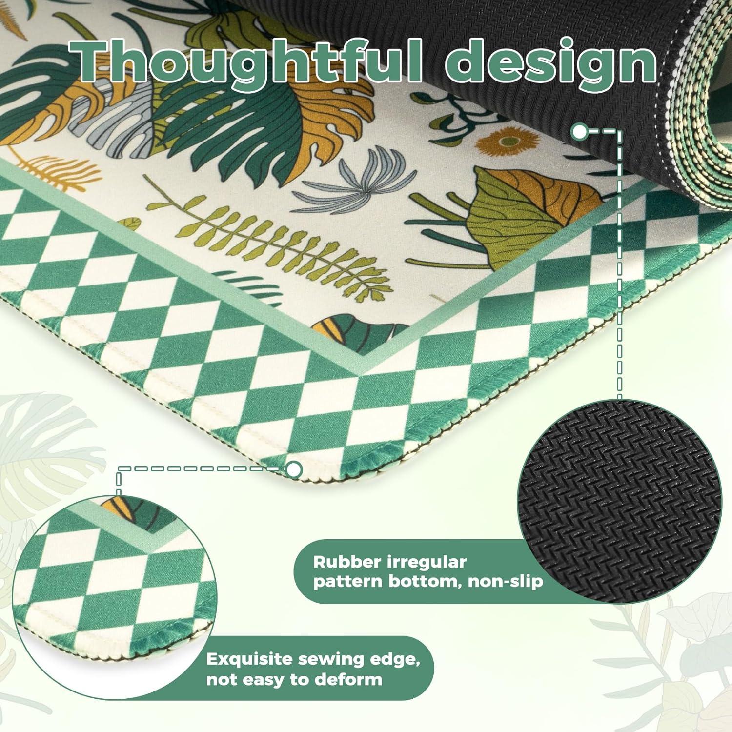 Alfombrilla de Escritorio Grande iCasso Verde 90x40 cm Antideslizante