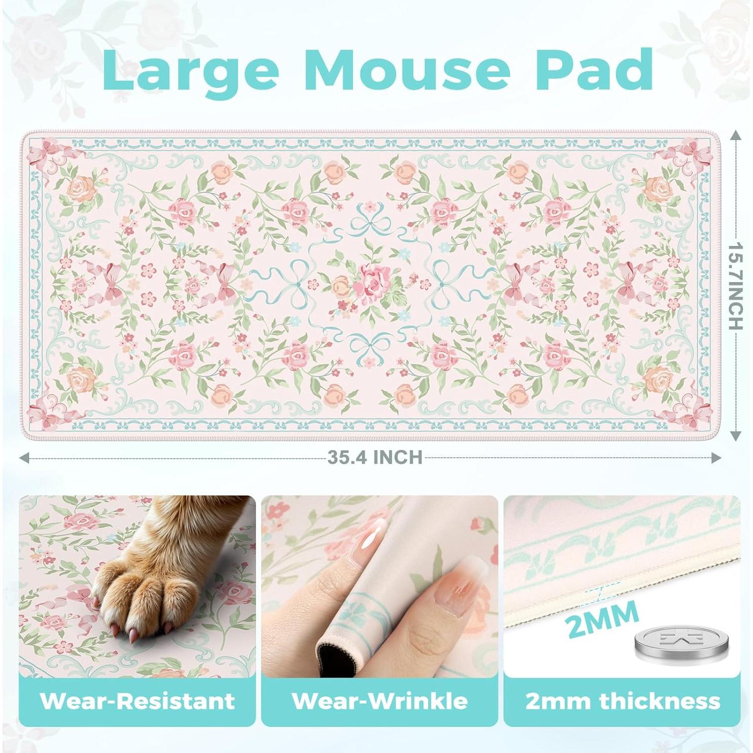 Alfombrilla de Escritorio iCasso Azul 90x40 cm Antideslizante