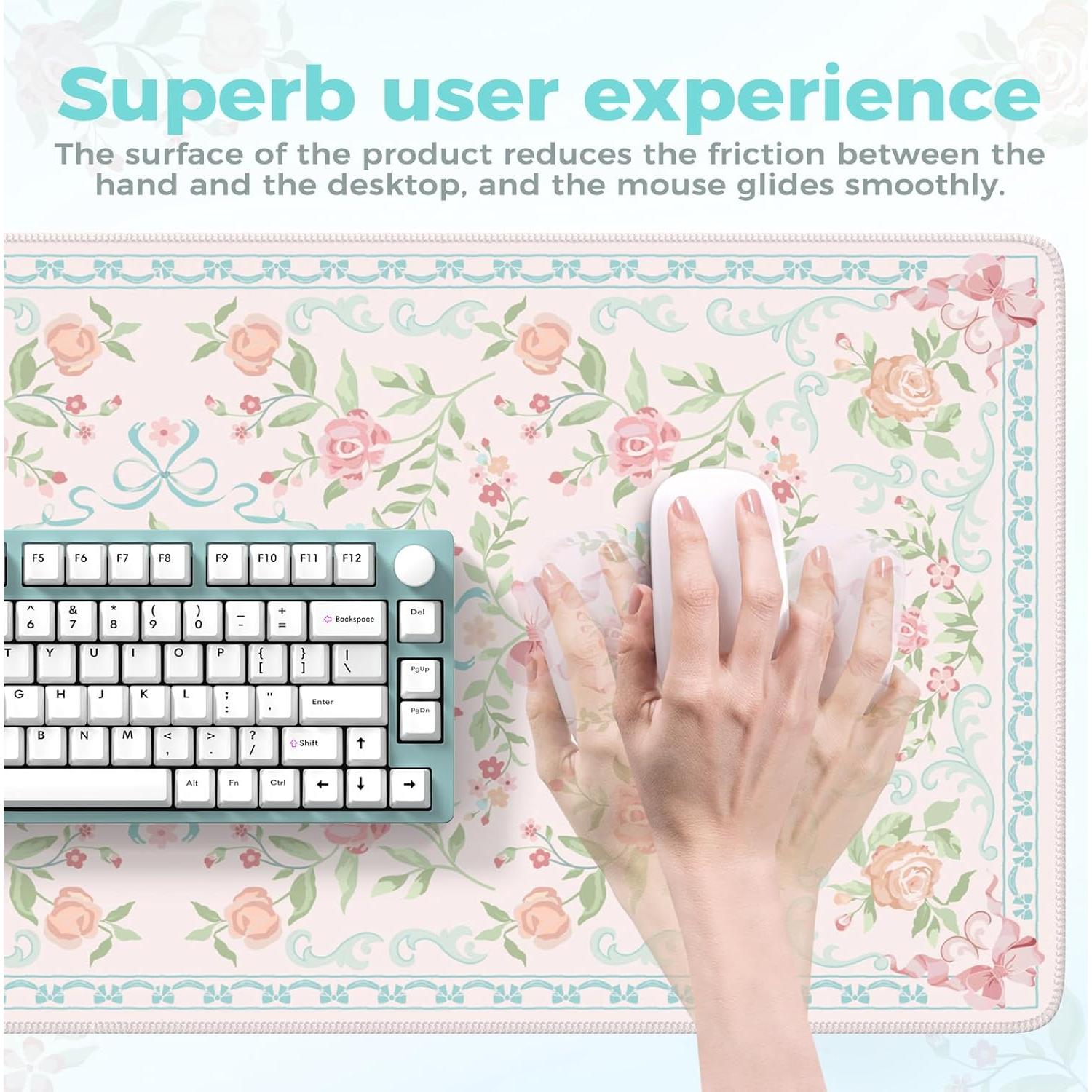 Alfombrilla de Escritorio iCasso Azul 90x40 cm Antideslizante