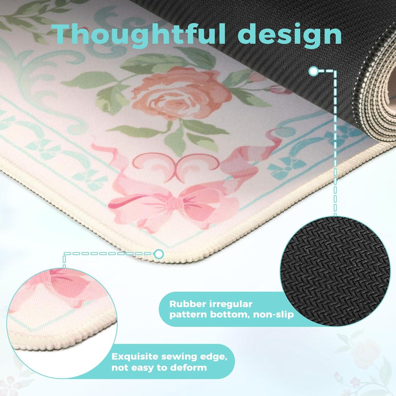 Alfombrilla de Escritorio iCasso Azul 90x40 cm Antideslizante