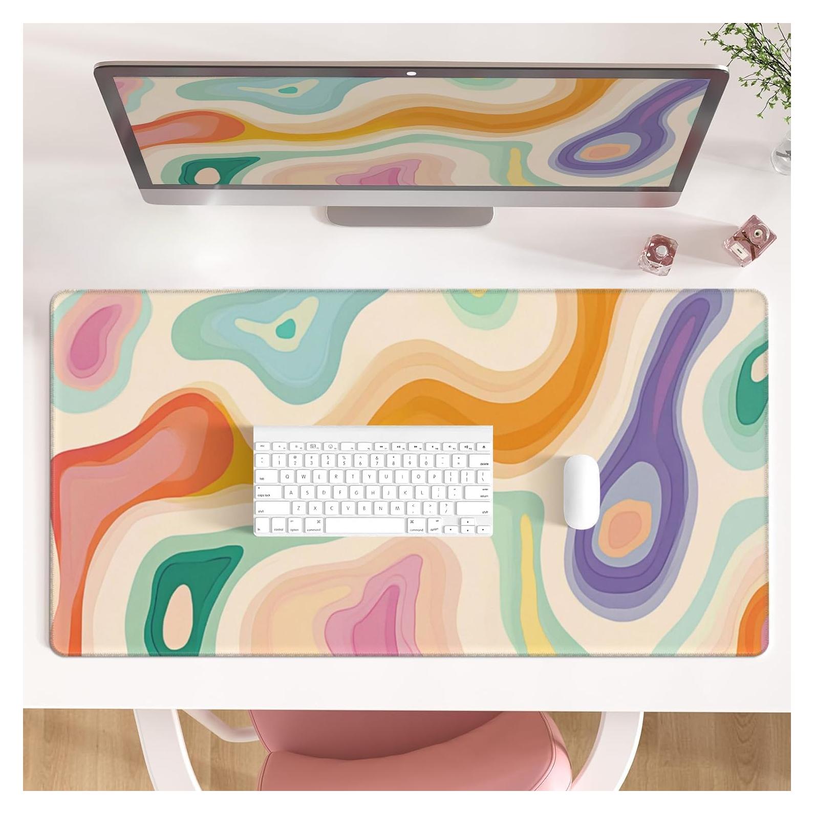 Alfombrilla de Escritorio AQQA Multicolor 80x40 cm Antideslizante