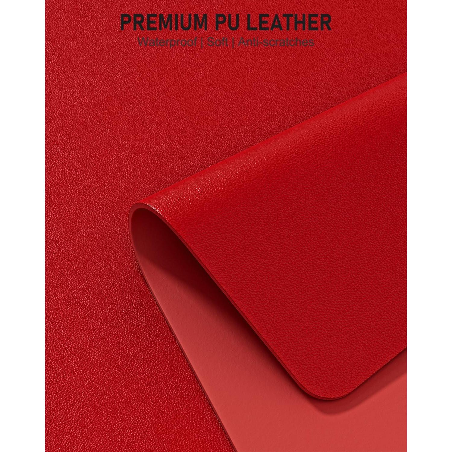 Alfombrilla de Escritorio Niniubye 60x35 cm Antideslizante Rojo