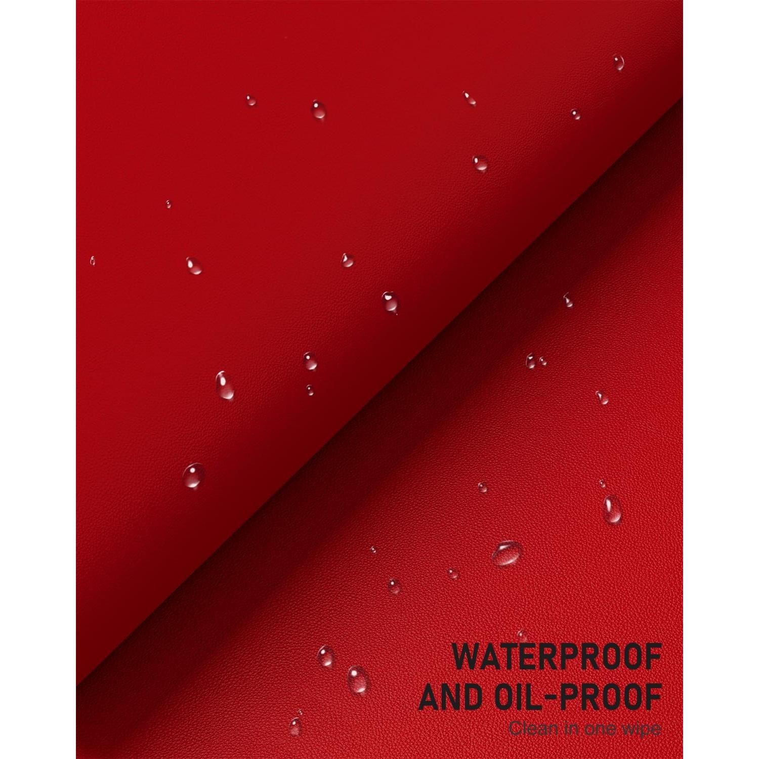 Alfombrilla de Escritorio Niniubye 60x35 cm Antideslizante Rojo