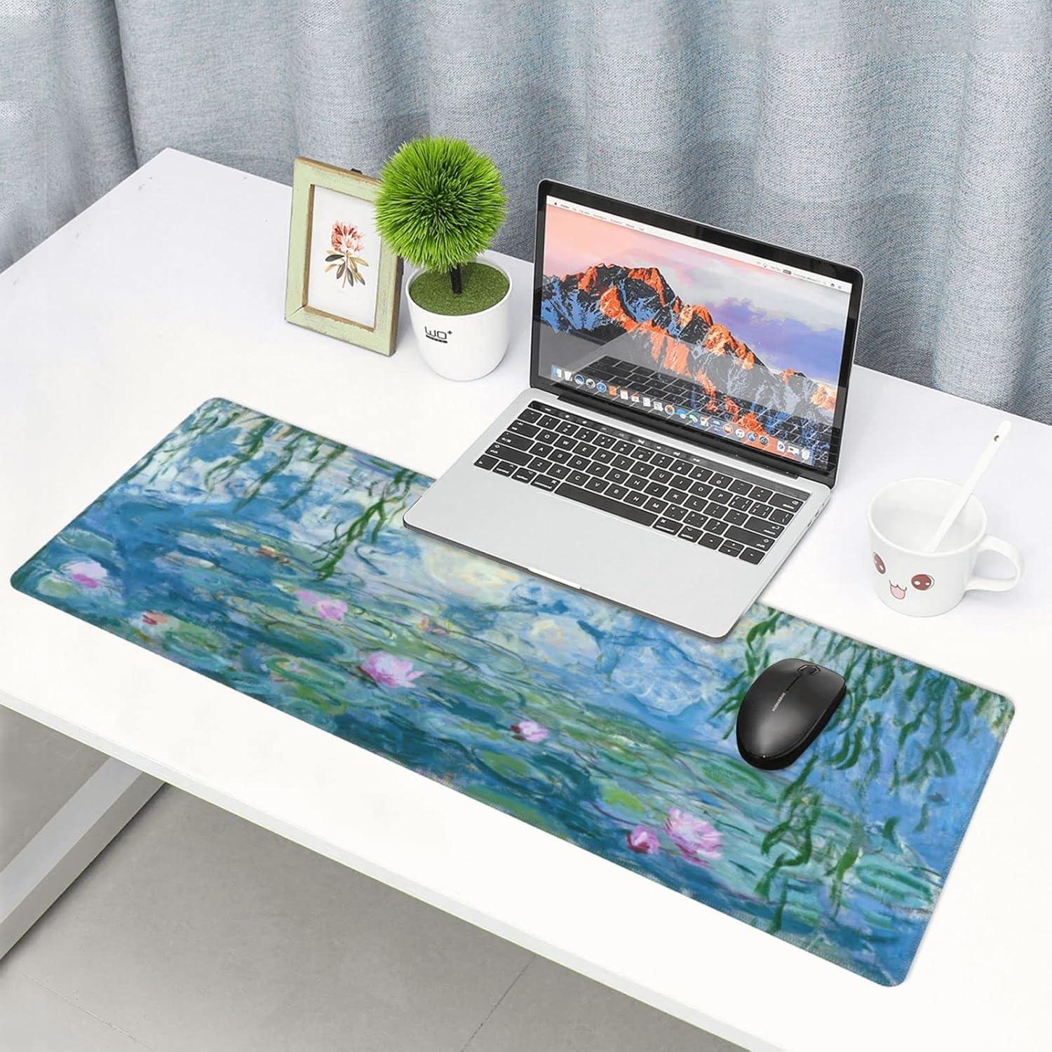 Alfombrilla de Ratón XL Mutakin Monet Nenúfares Antideslizante 80x30cm