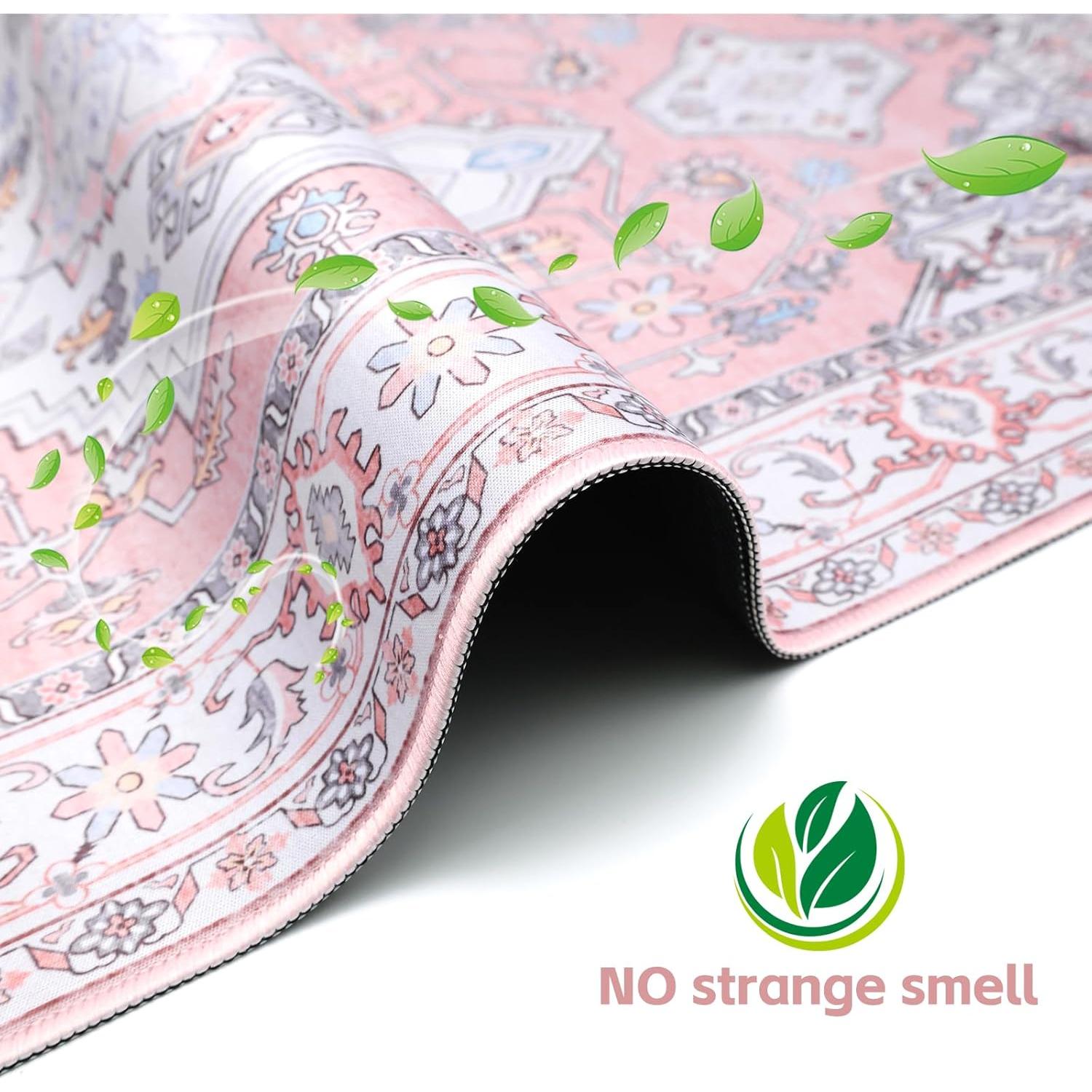 Alfombrilla de Escritorio XXL Baziabbo Rosa 90x40 cm Antideslizante