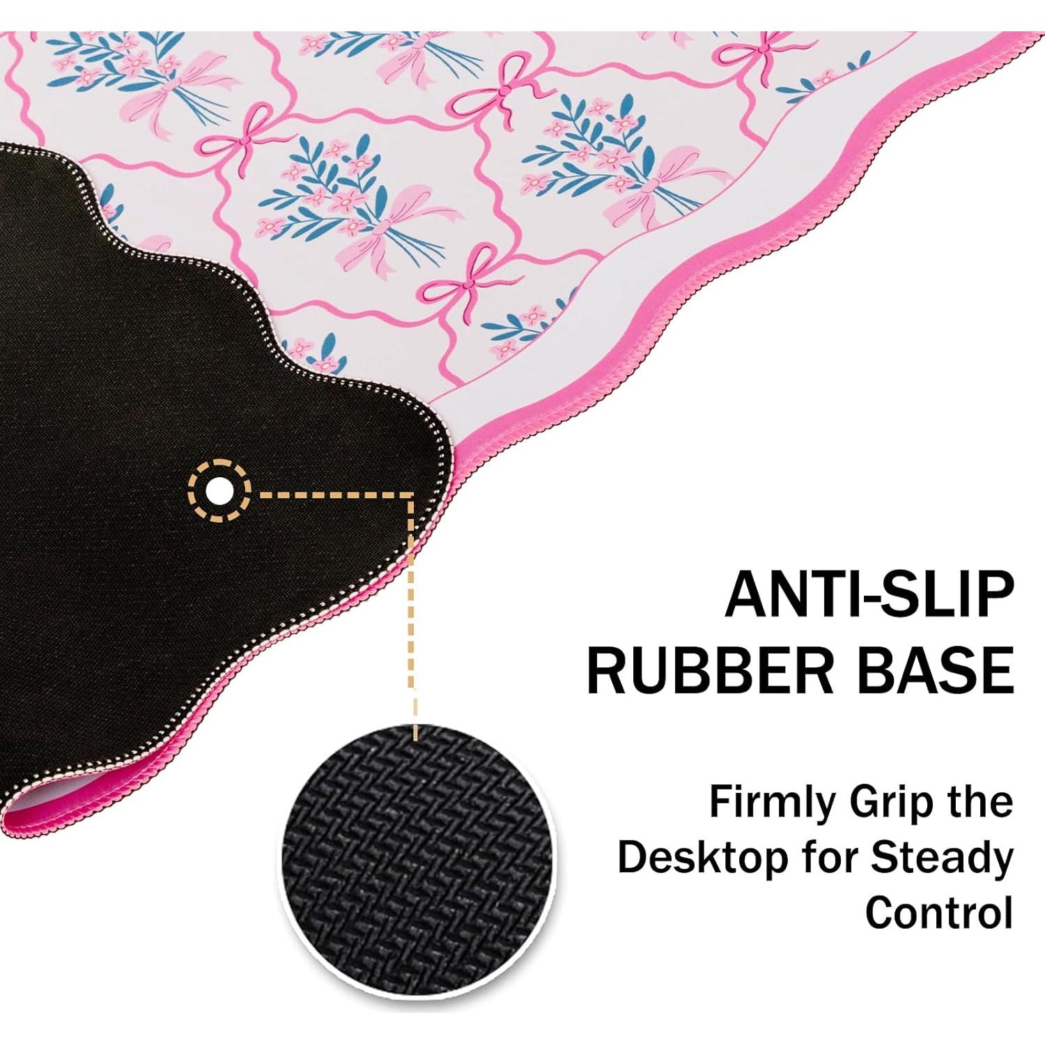 Alfombrilla de Ratón Rosa L-SPOUTTO XXL 90x40cm Antideslizante