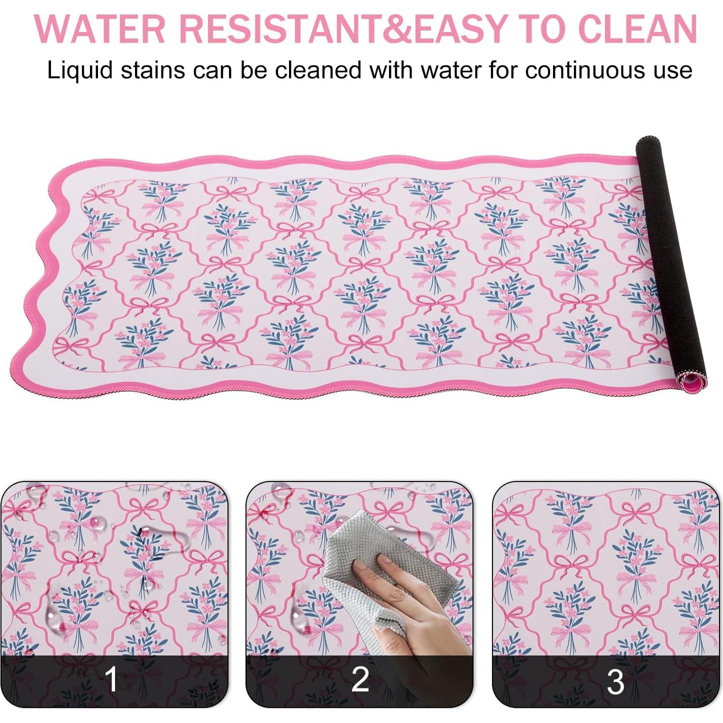 Alfombrilla de Ratón Rosa L-SPOUTTO XXL 90x40cm Antideslizante