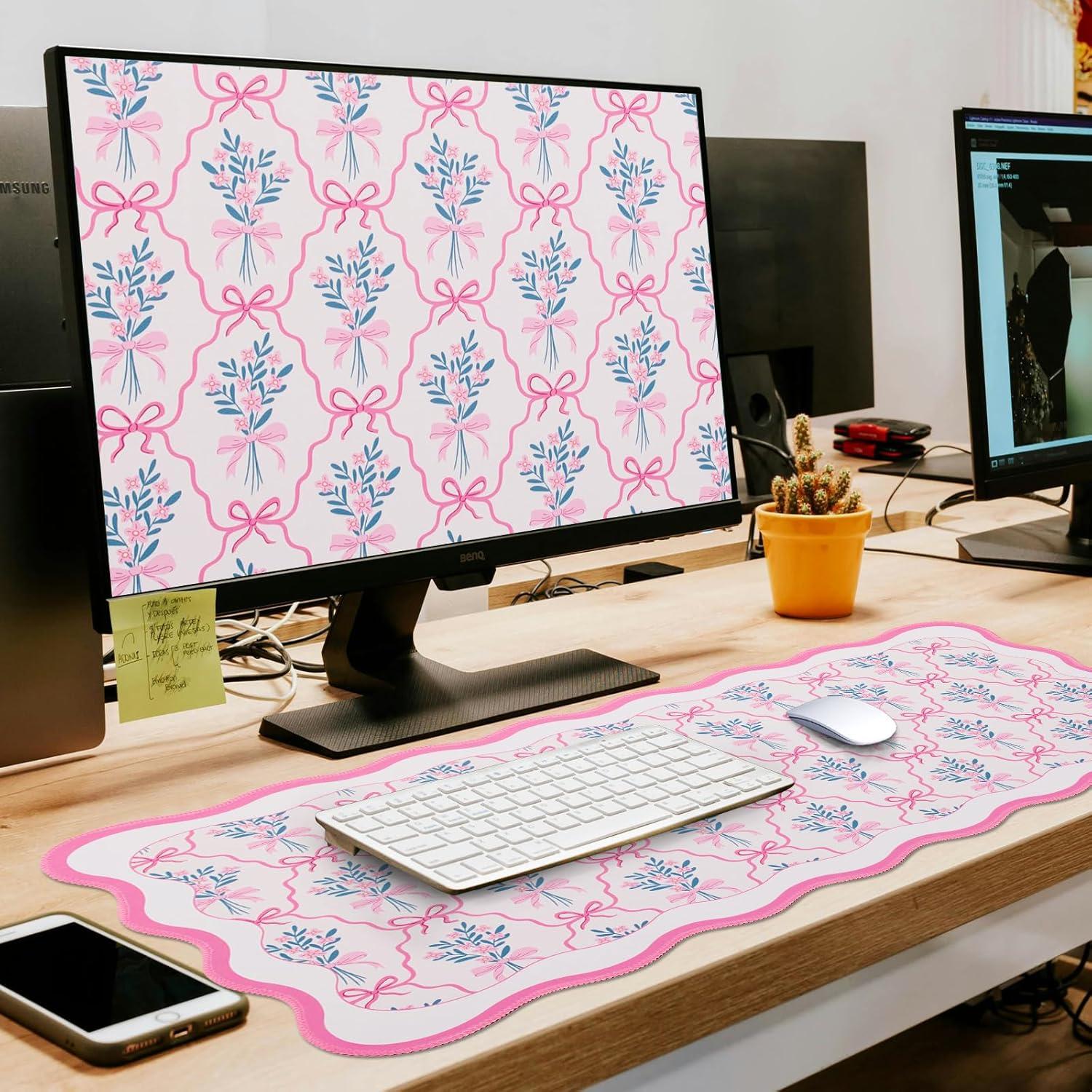 Alfombrilla de Ratón Rosa L-SPOUTTO XXL 90x40cm Antideslizante