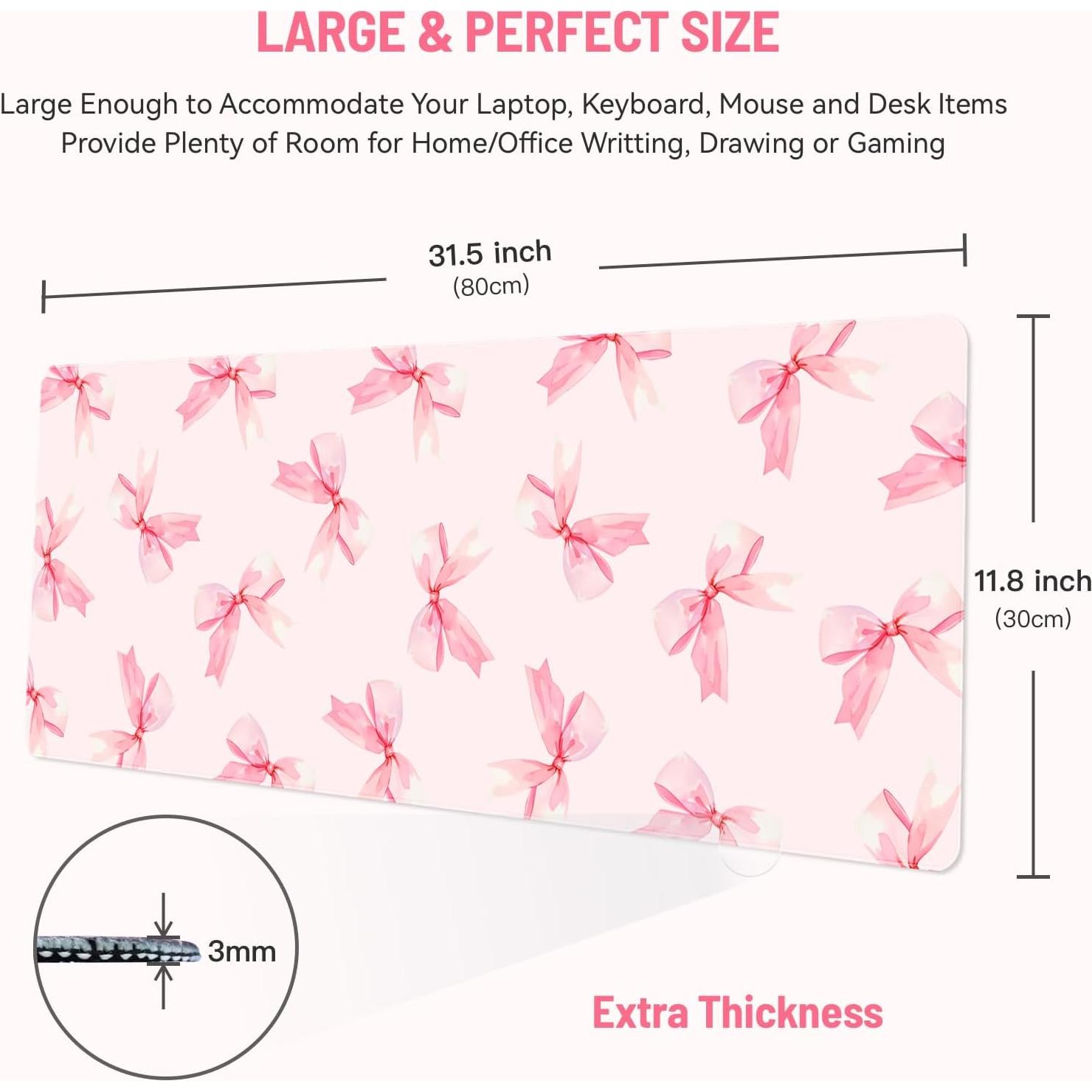 Mousepad Gaming Grande Stanoha Lazo Rosa 76x30 cm Antideslizante