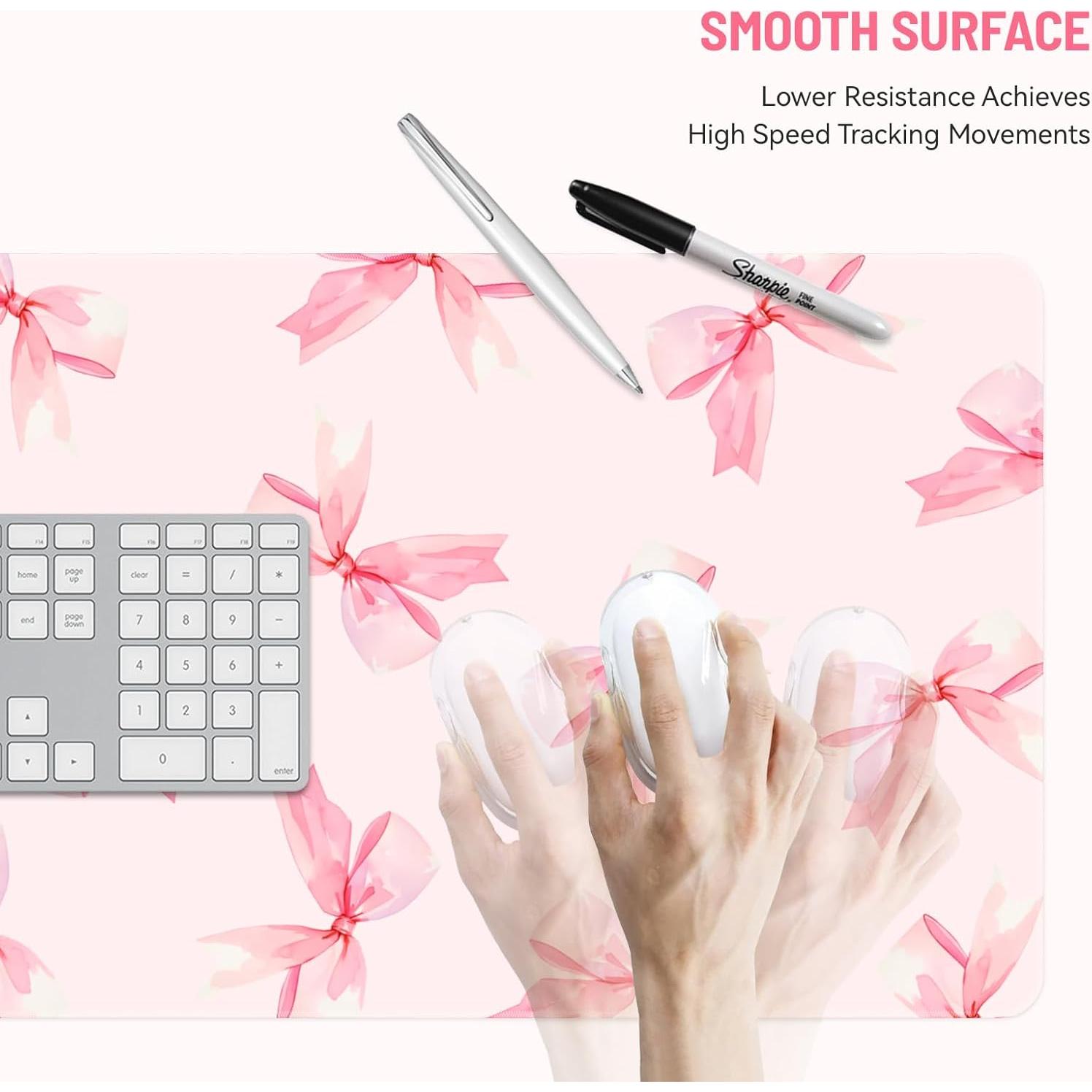 Mousepad Gaming Grande Stanoha Lazo Rosa 76x30 cm Antideslizante