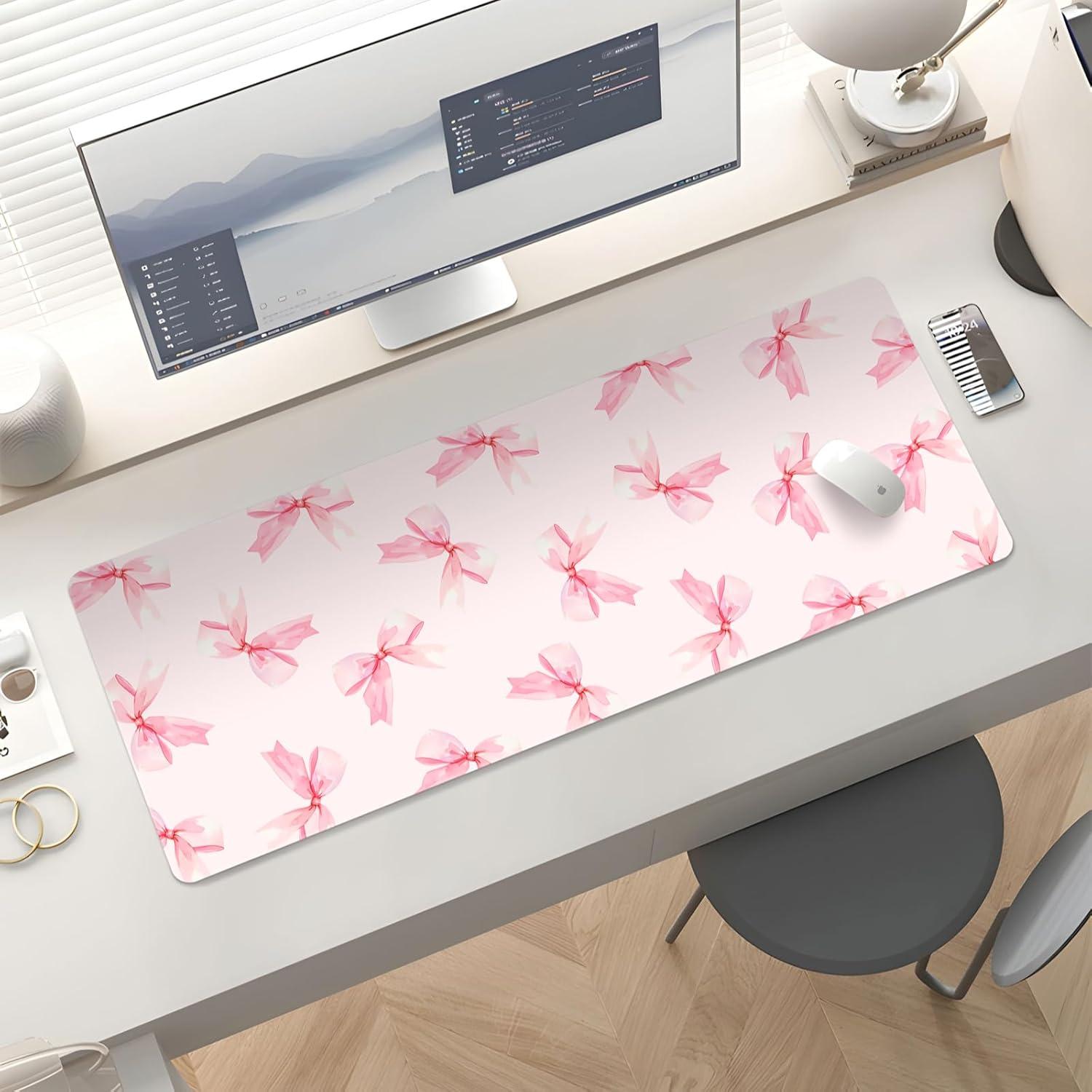 Mousepad Gaming Grande Stanoha Lazo Rosa 76x30 cm Antideslizante