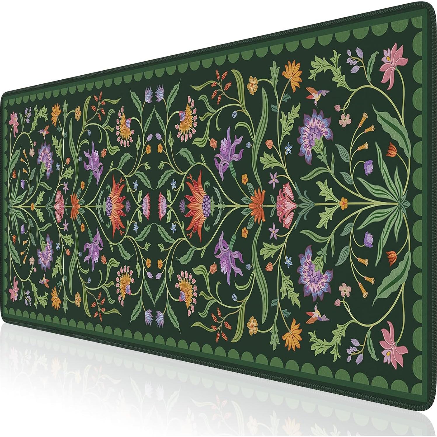 Alfombrilla de Escritorio Grande HAOCOO Verde Musgo Antideslizante