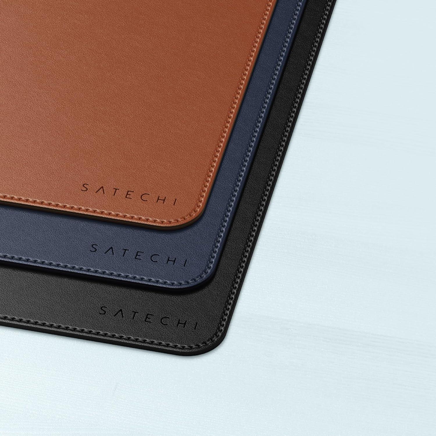Alfombrilla de Escritorio Satechi Cuero Vegano Azul 68x31.5cm