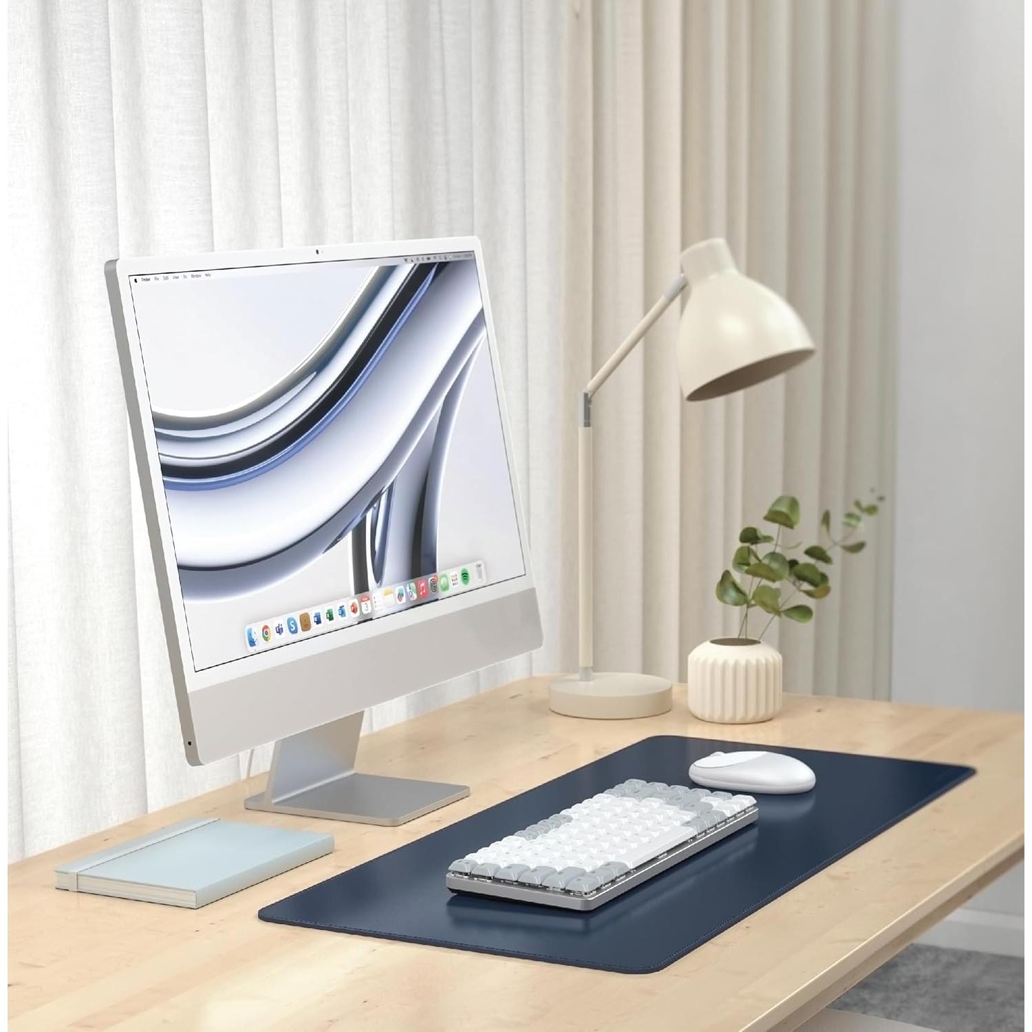 Alfombrilla de Escritorio Satechi Cuero Vegano Azul 68x31.5cm