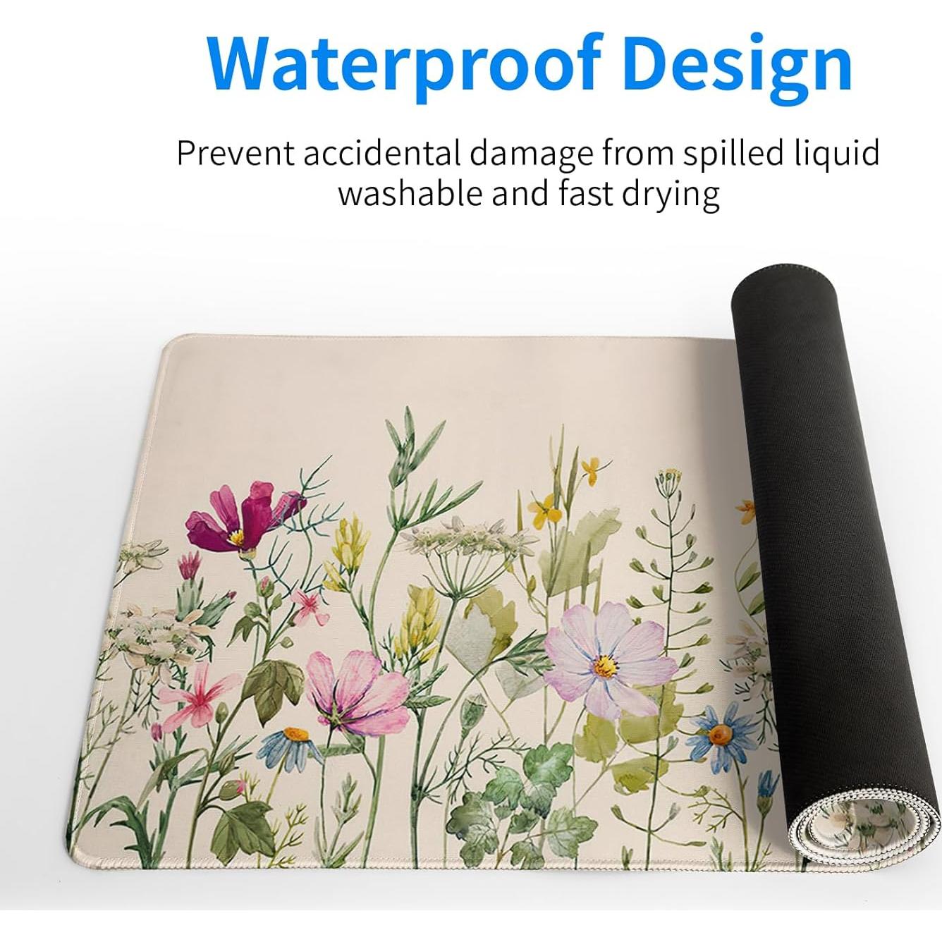 Alfombrilla de Juego Extendida Siski 70x30 cm Diseño de Flores