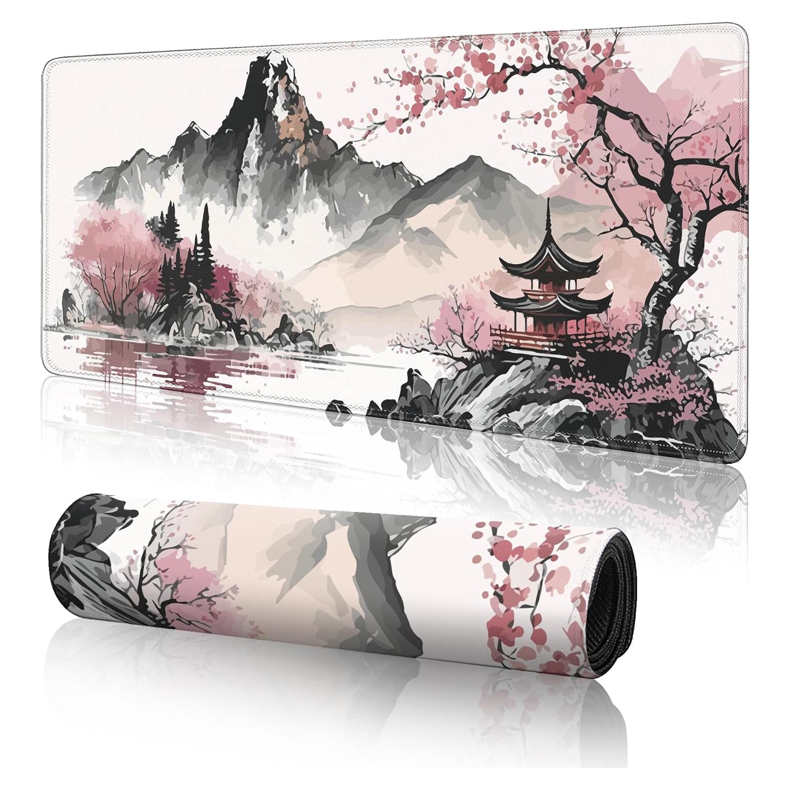 Alfombrilla de Ratón Grande KmtPeds Flor de Cerezo 80x30 cm