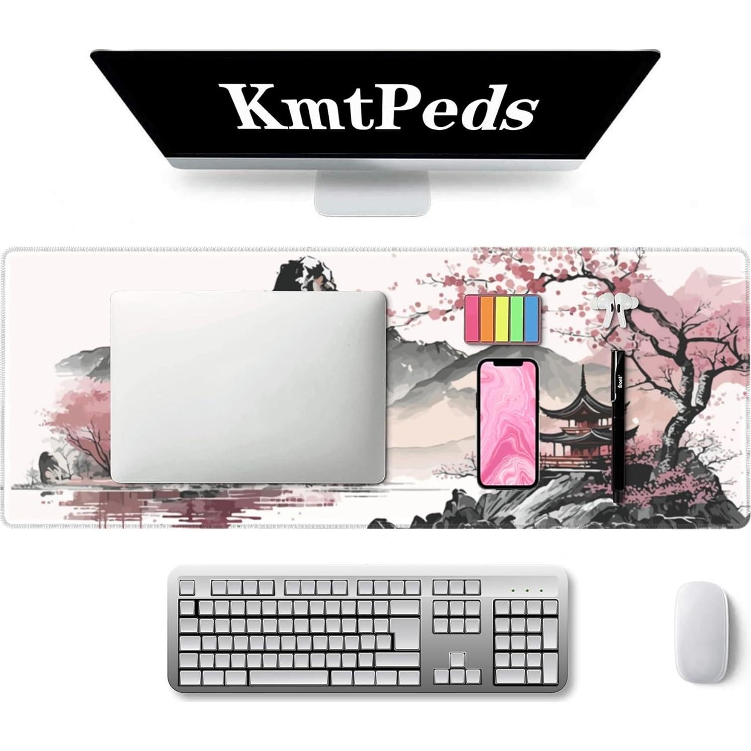 Alfombrilla de Ratón Grande KmtPeds Flor de Cerezo 80x30 cm