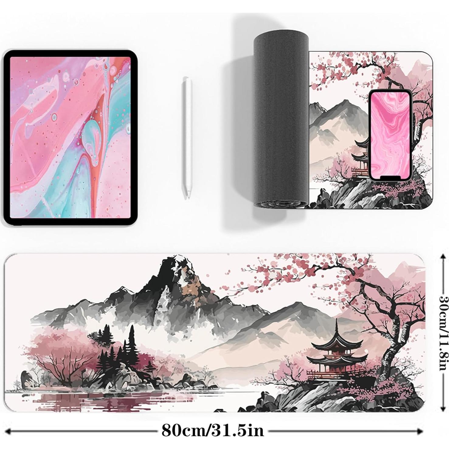 Alfombrilla de Ratón Grande KmtPeds Flor de Cerezo 80x30 cm