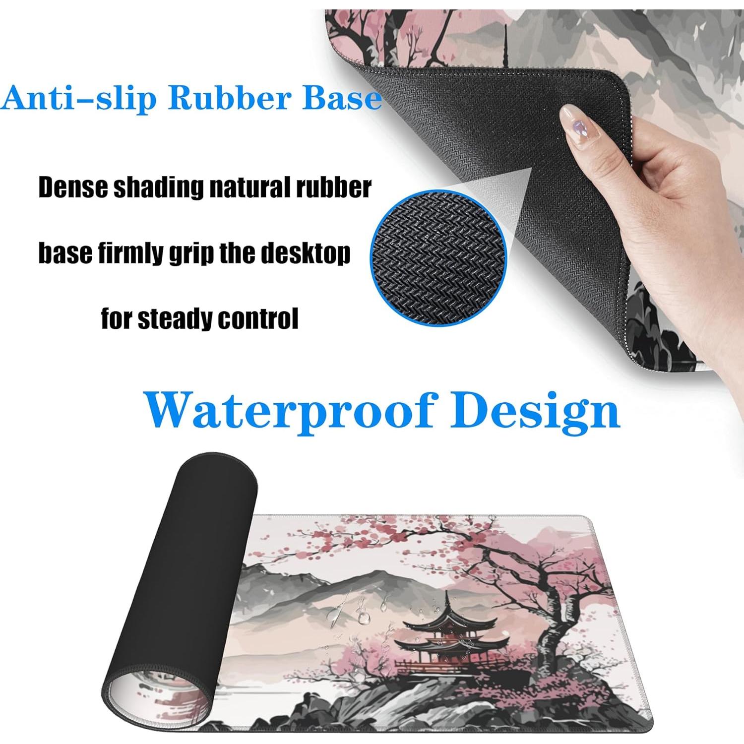 Alfombrilla de Ratón Grande KmtPeds Flor de Cerezo 80x30 cm