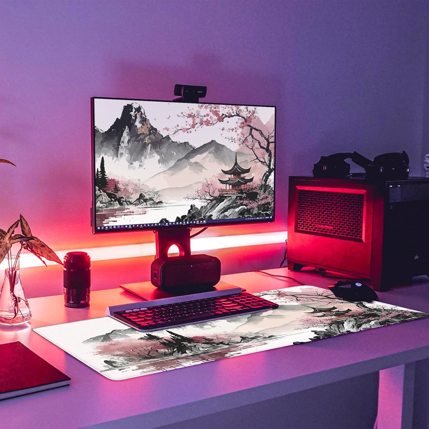 Alfombrilla de Ratón Grande KmtPeds Flor de Cerezo 80x30 cm