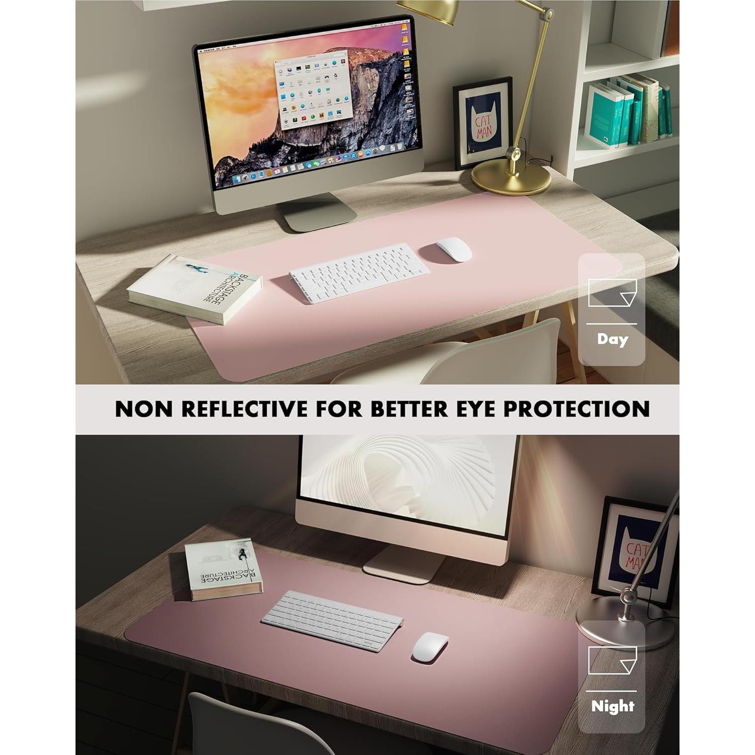 Almohadilla de Escritorio Doble Cara YSAGi 80x40cm Rosa Corcho