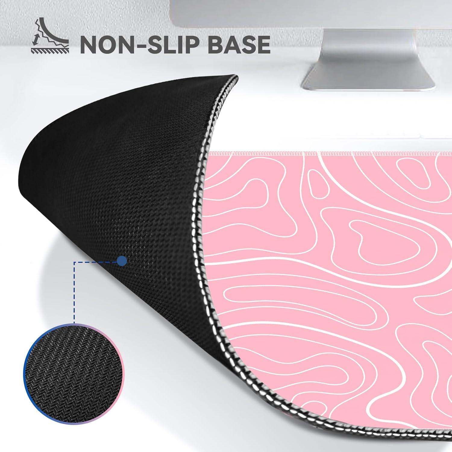 Alfombrilla de Ratón XL TLZA Topográfica Rosa 80x30cm Antideslizante