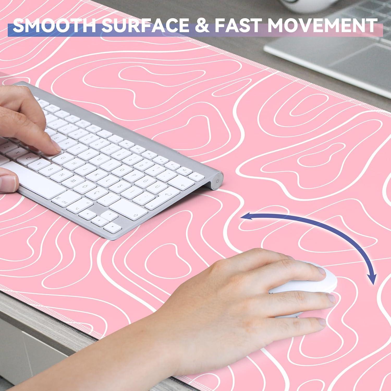 Alfombrilla de Ratón XL TLZA Topográfica Rosa 80x30cm Antideslizante