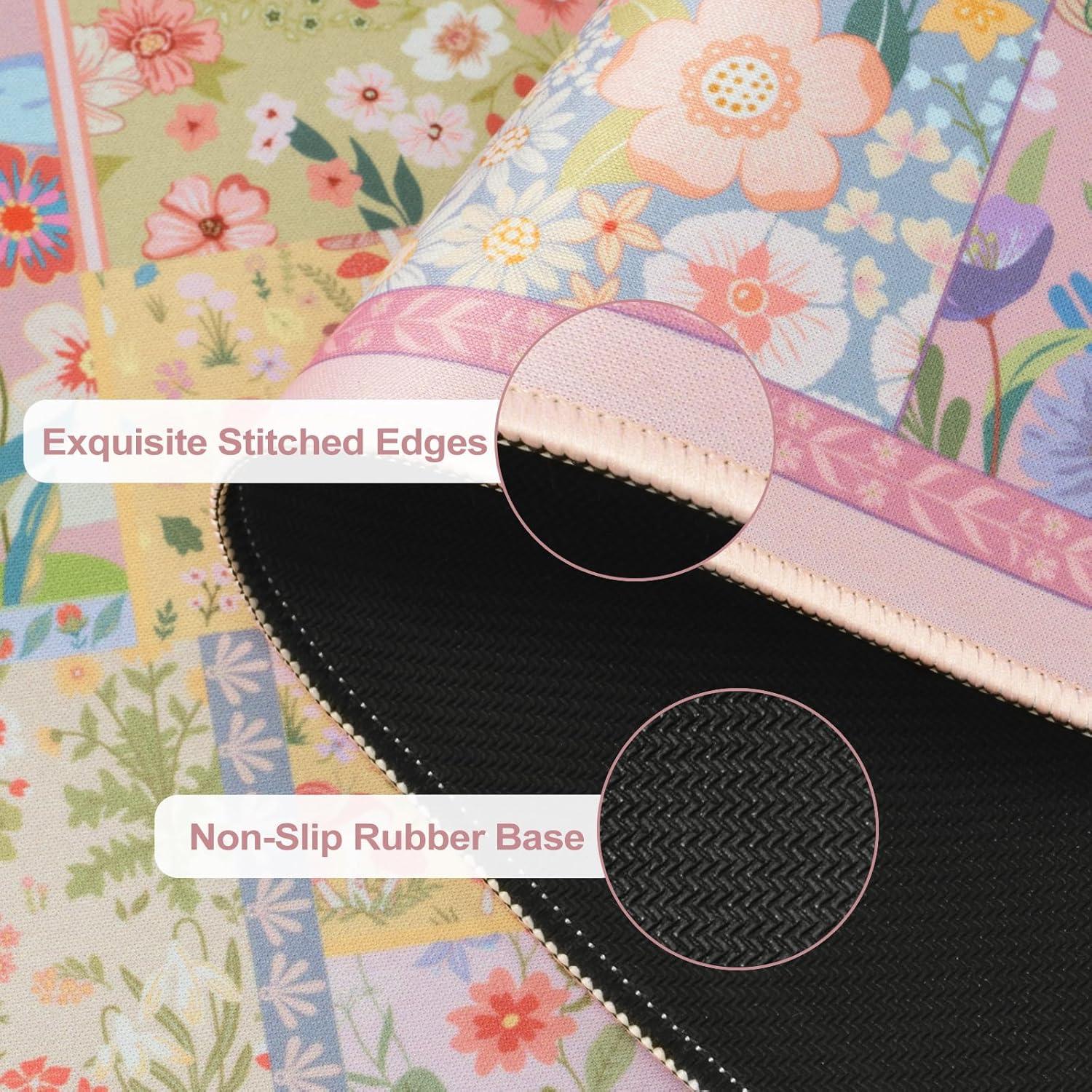 Alfombrilla de Escritorio Grande iCasso Rosa Antideslizante