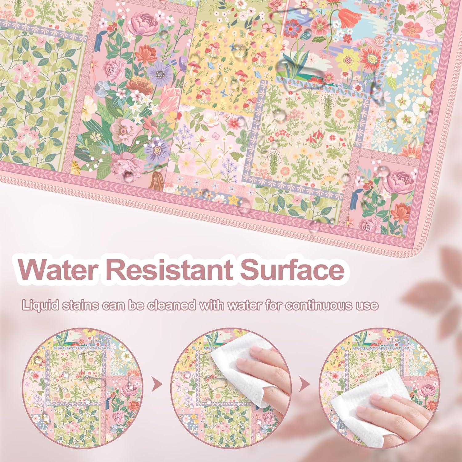 Alfombrilla de Escritorio Grande iCasso Rosa Antideslizante