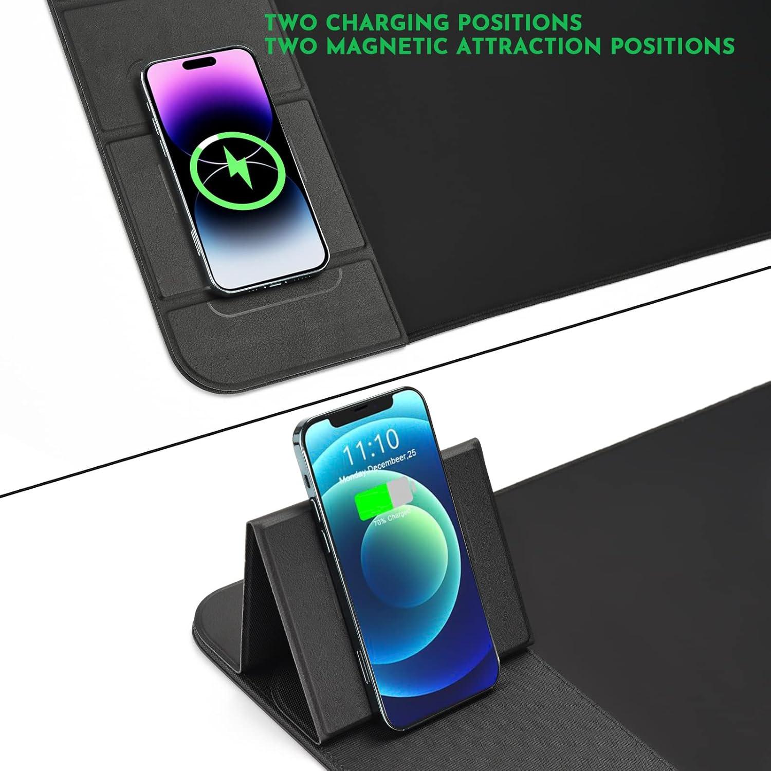 Alfombrilla de Carga Inalámbrica 15W Szyikda XXL Antideslizante