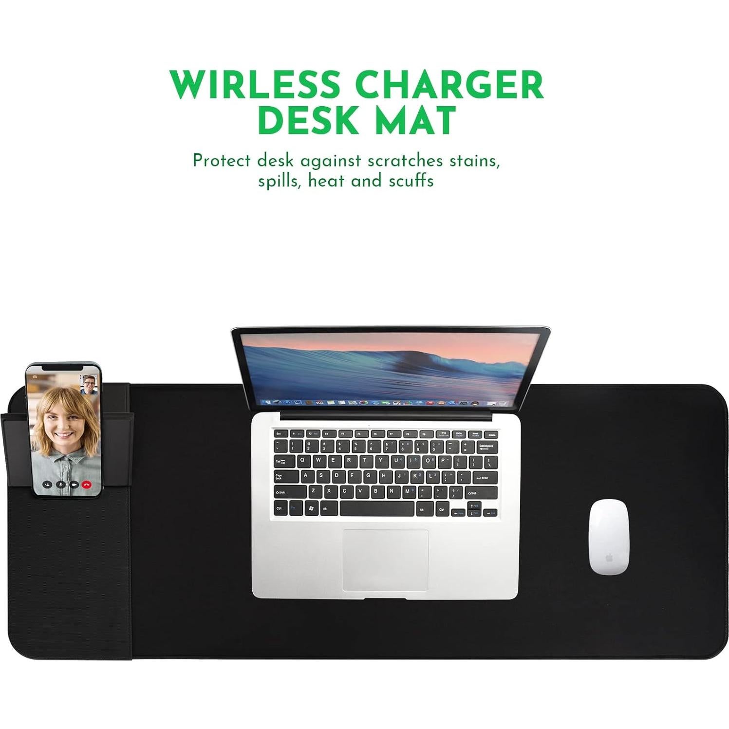 Alfombrilla de Carga Inalámbrica 15W Szyikda XXL Antideslizante