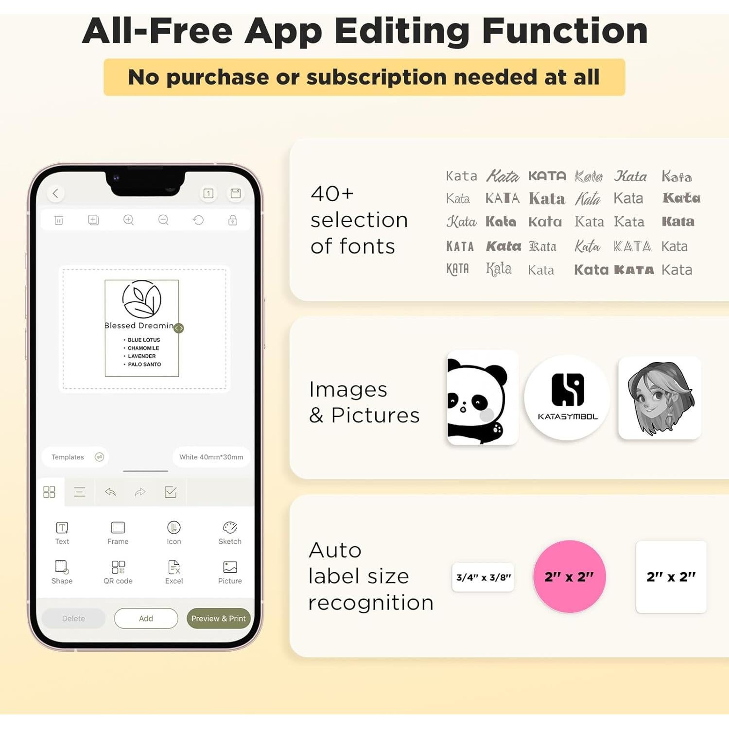 SUPVAN T50M Pro Etiquetadora Bluetooth Mini 1.9-5.1 cm Negra