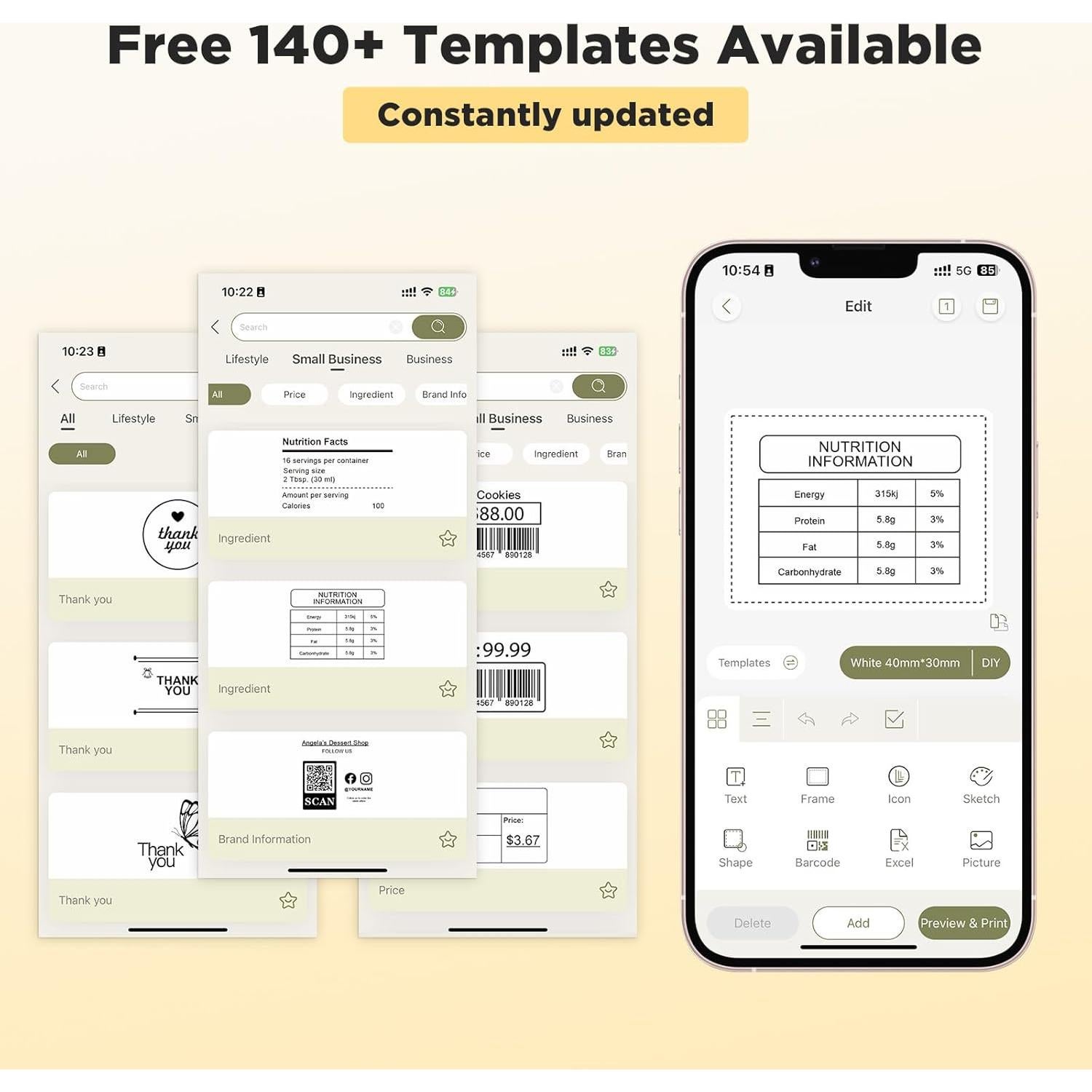 SUPVAN T50M Pro Etiquetadora Bluetooth Mini 1.9-5.1 cm Negra