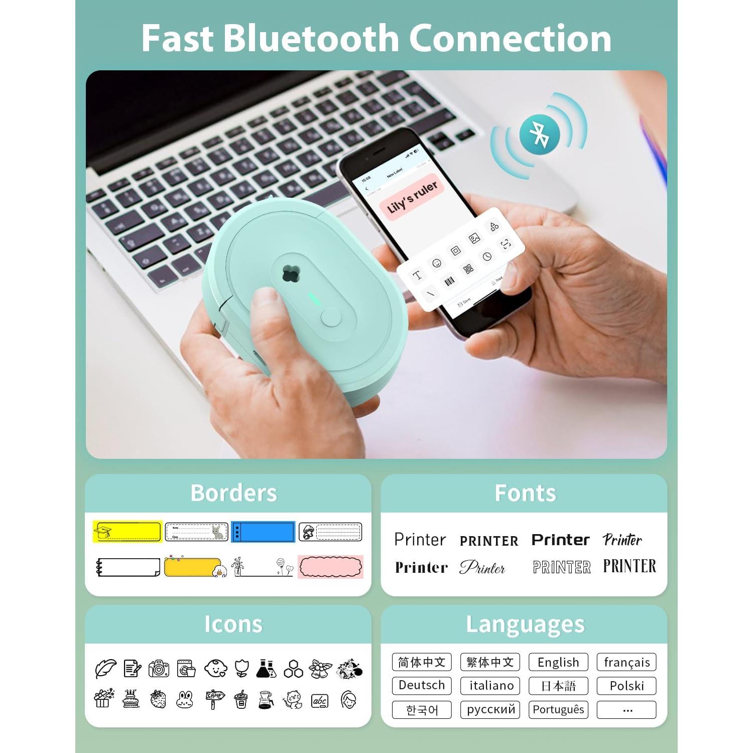 Impresora de Etiquetas Bluetooth N12 Portátil - 203 DPI
