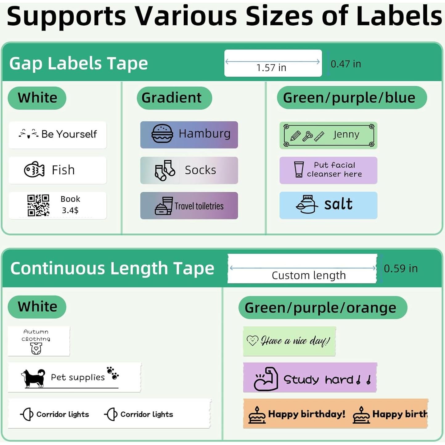 Impresora de Etiquetas ORGSTA S001 Bluetooth Portátil Verde