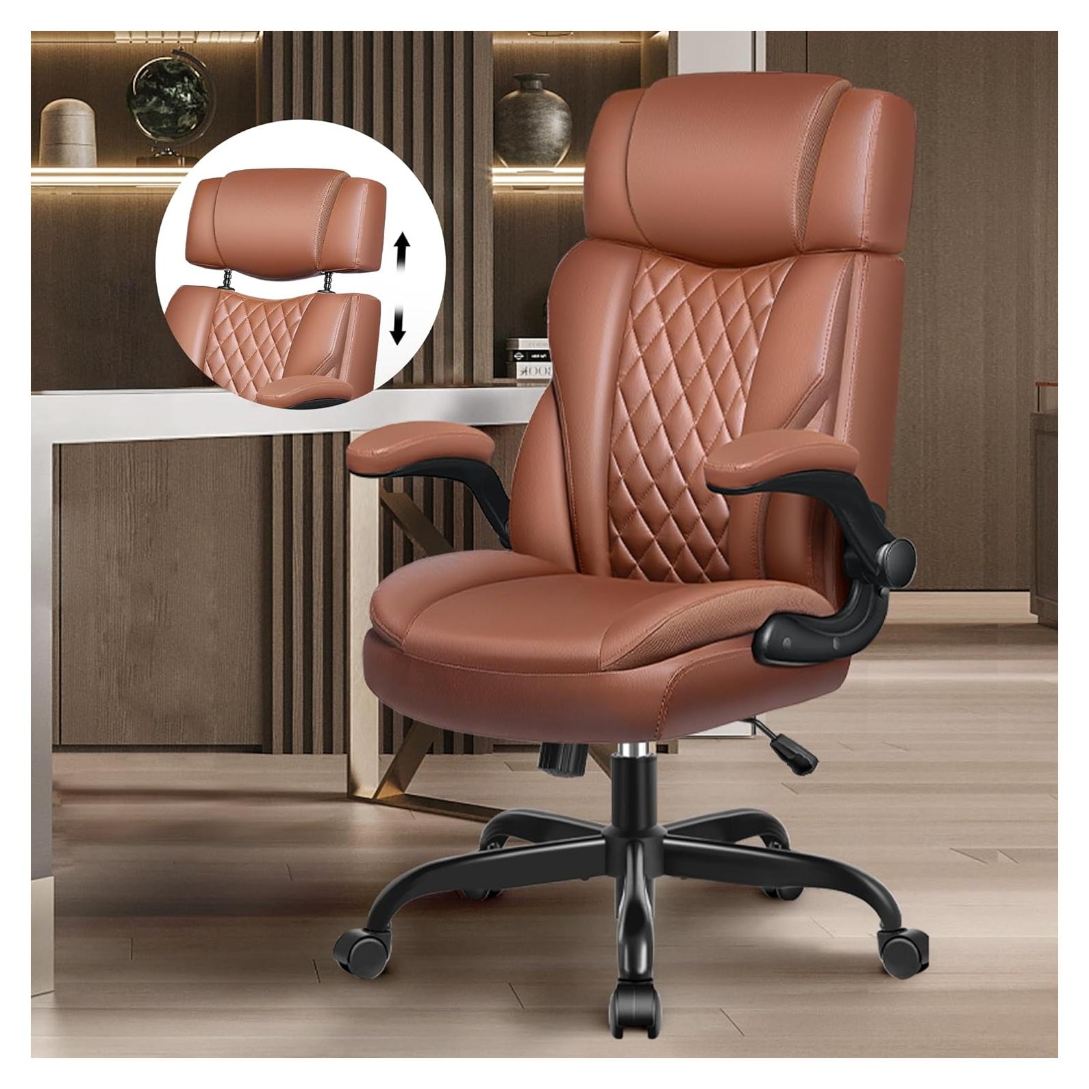 Silla de Oficina Ejecutiva BestGlory con Soporte Lumbar Marrón