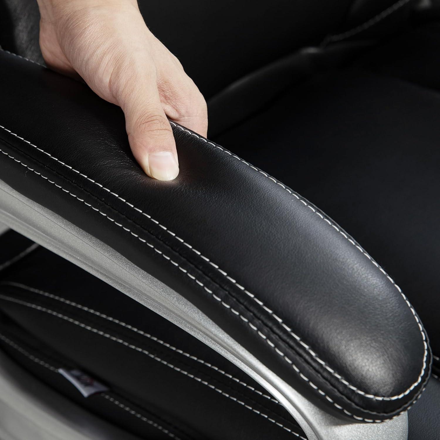 Silla de Oficina HOMCOM Negra con Respaldo Alto y Inclinación