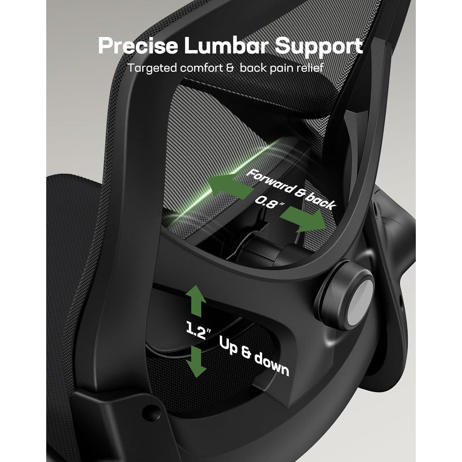 Silla de Oficina Ergonómica Marsail con Respaldo Alto y Soporte Lumbar Ajustable