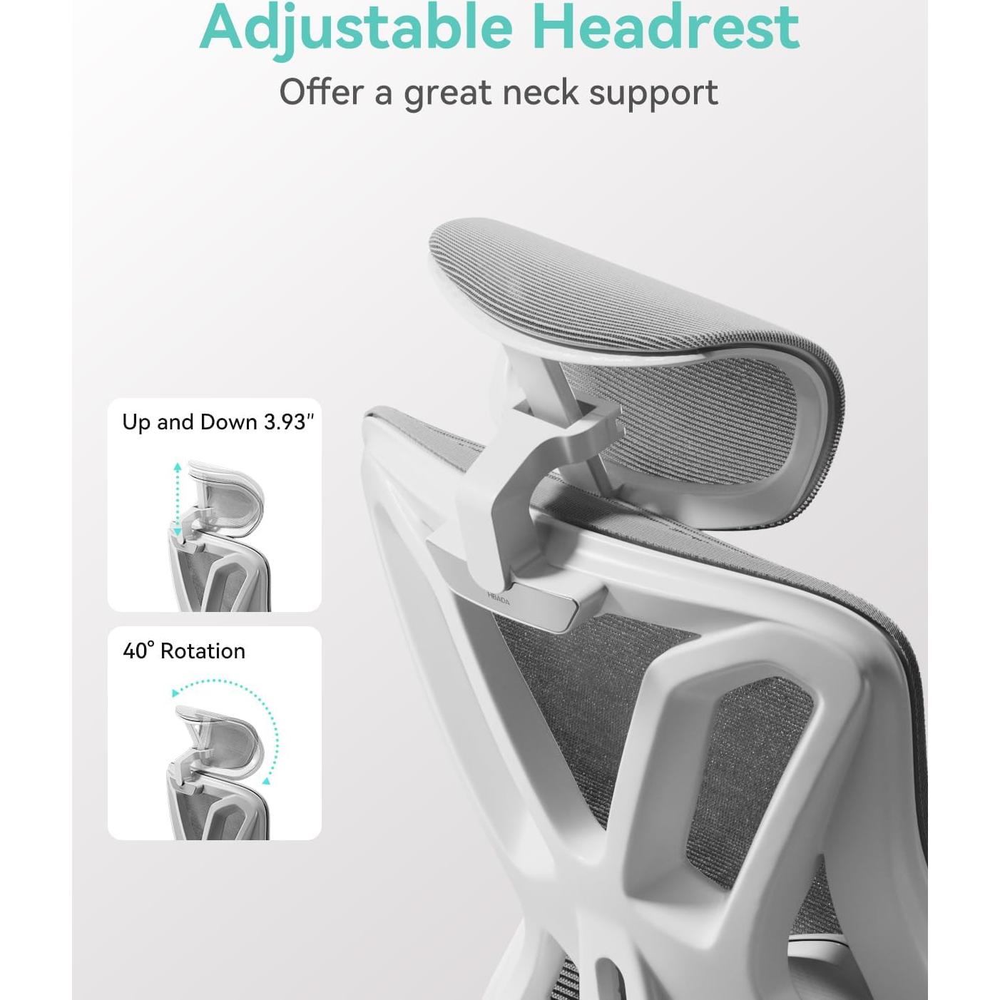 Silla de Oficina Ergonómica Hbada P5 con Soporte Lumbar Ajustable