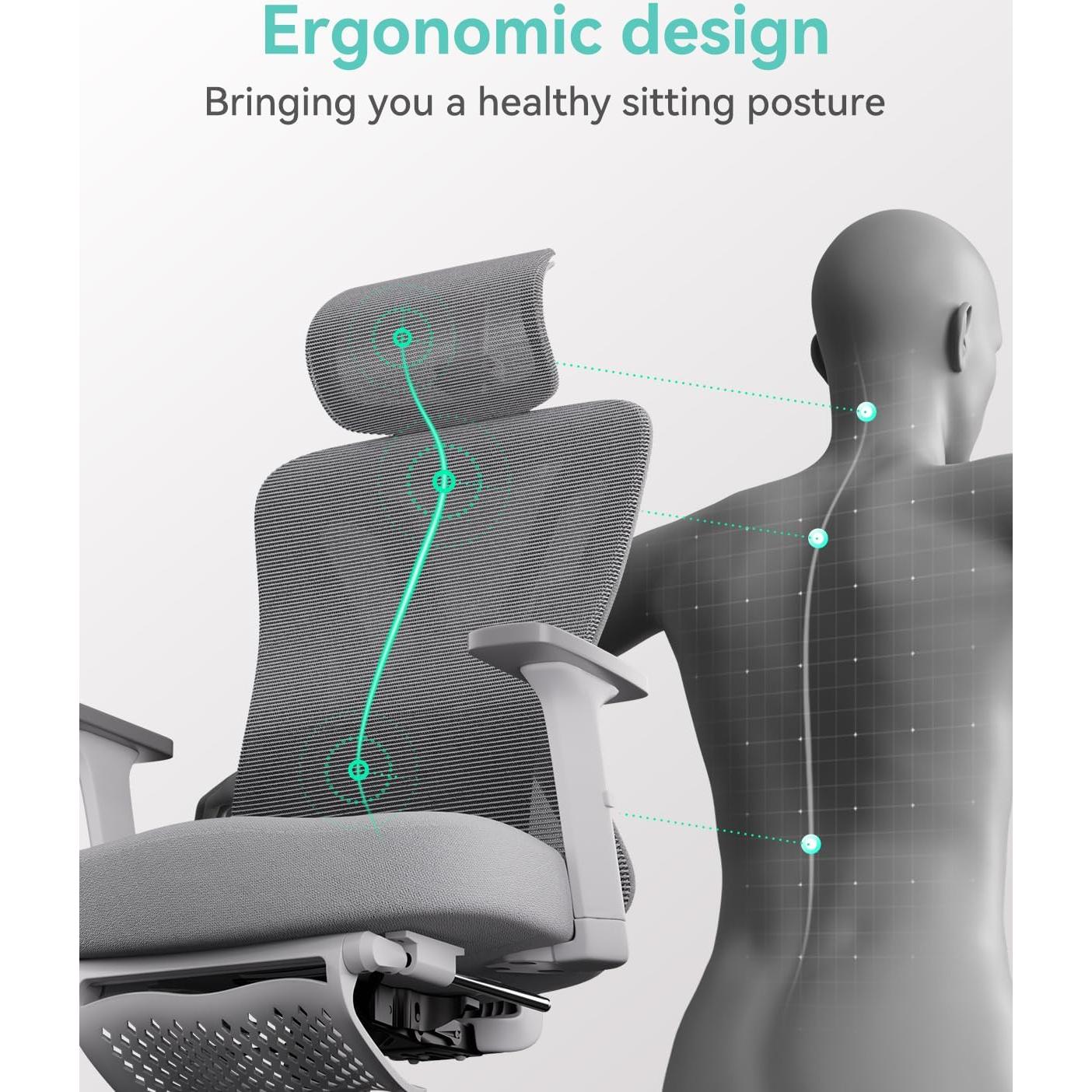 Silla de Oficina Ergonómica Hbada P5 con Soporte Lumbar Ajustable