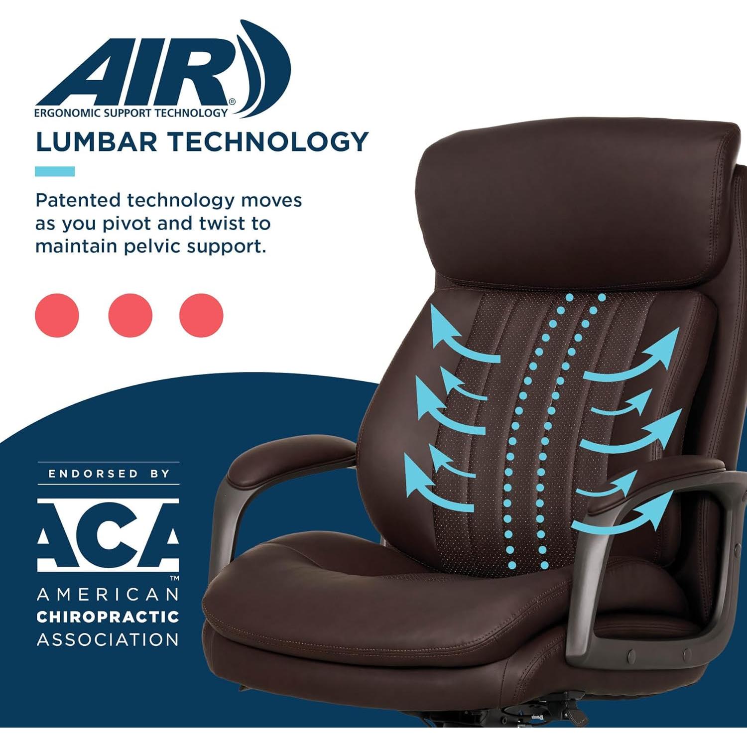 Silla de Oficina Ejecutiva La-Z-Boy Nova, Soporte Ergonómico AIR