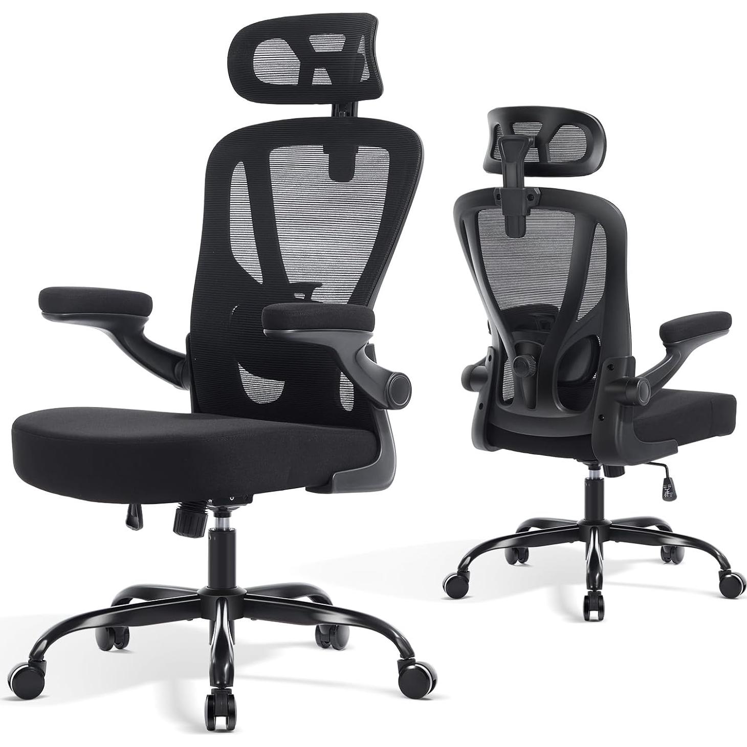 Silla de Oficina Ergonómica Shipborne 3032-BK con Soporte Lumbar