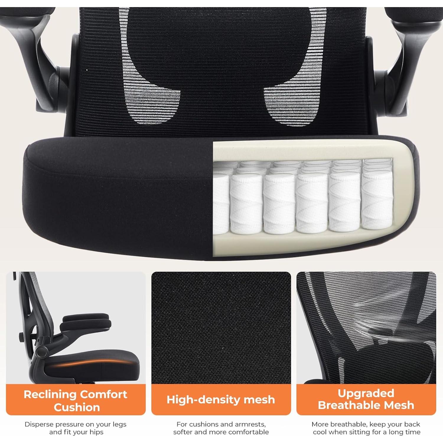 Silla de Oficina Ergonómica Shipborne 3032-BK con Soporte Lumbar