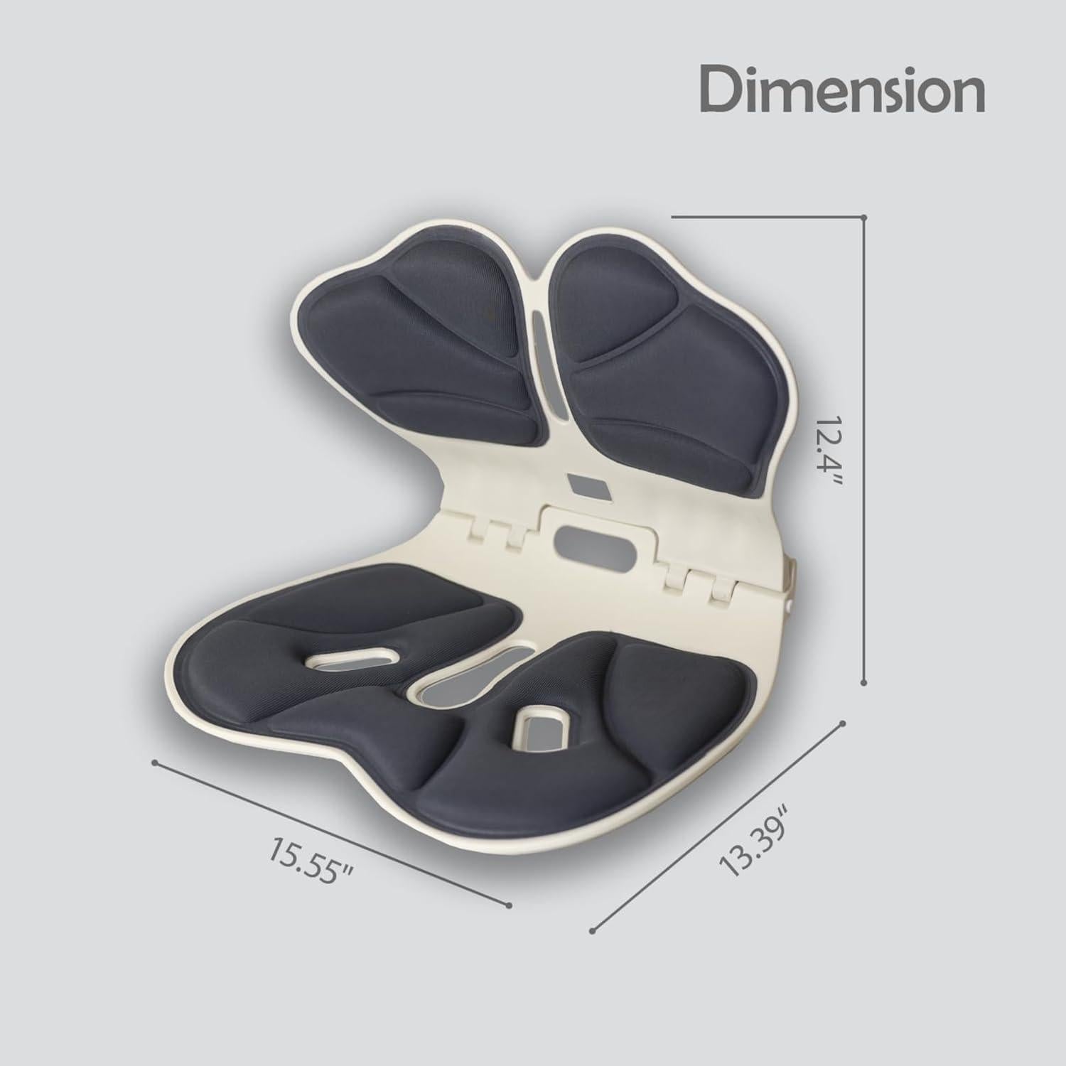 Soporte Lumbar Ergonómico Genérico Cojín Ajustable Gris