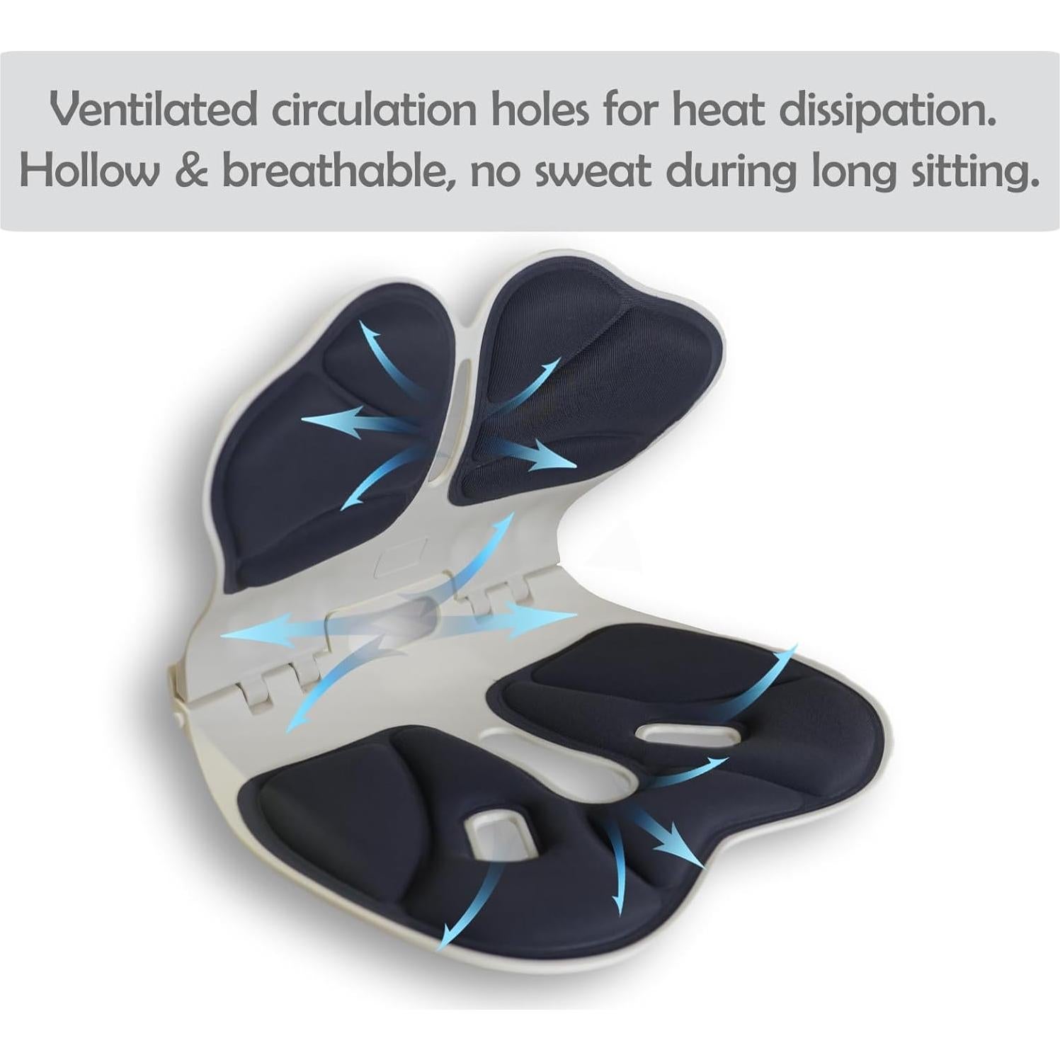 Soporte Lumbar Ergonómico Genérico Cojín Ajustable Gris