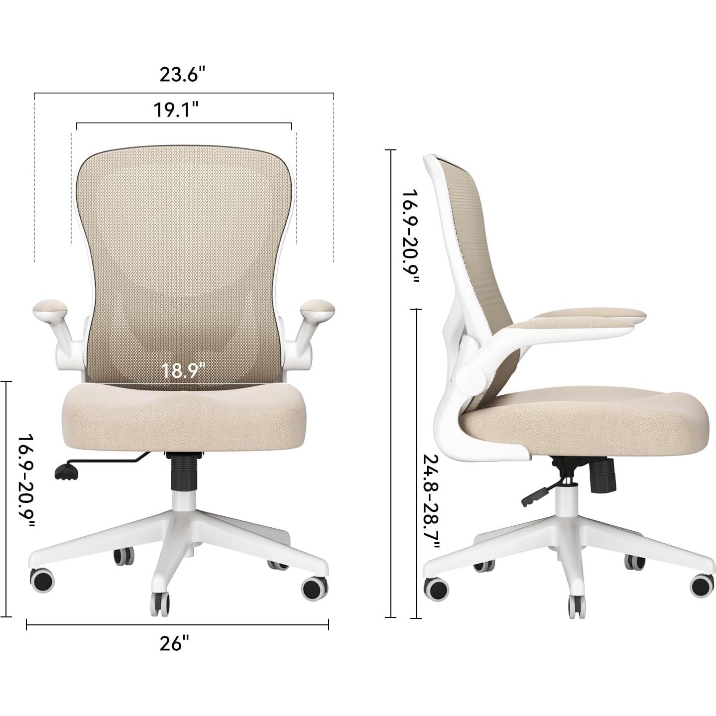 Silla de Oficina Ergonómica Hbada E201BMA Gris con Soporte Lumbar