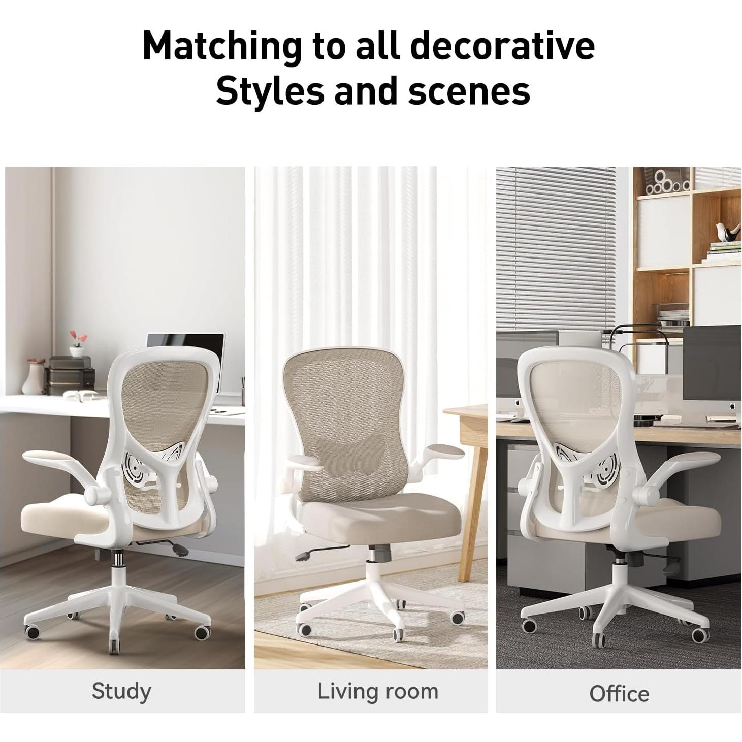 Silla de Oficina Ergonómica Hbada E201BMA Gris con Soporte Lumbar