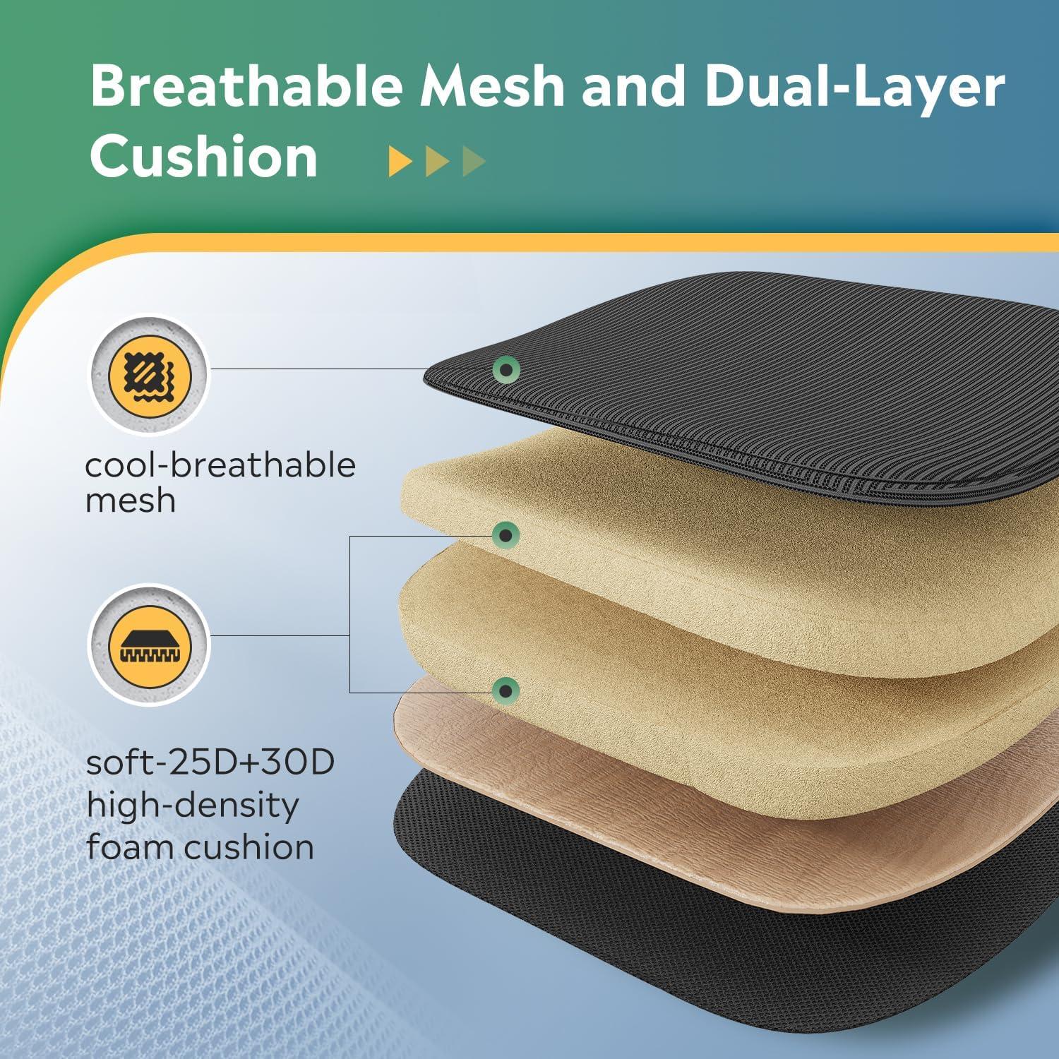 Silla de Oficina Ergonómica DEVAISE con Reposabrazos Plegables